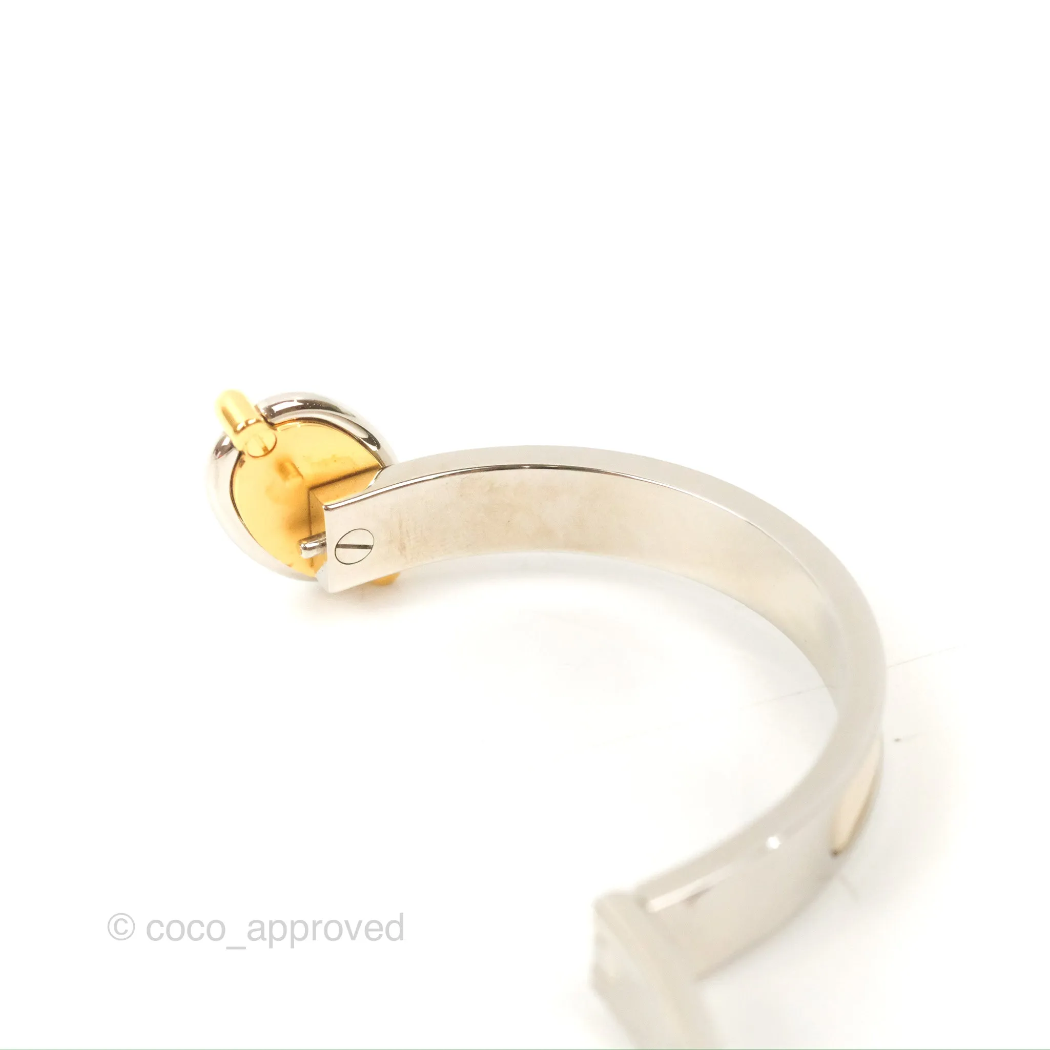 Hermes Mini Clic Chaine d'Ancre Bracelet Creme Palladium Hardware