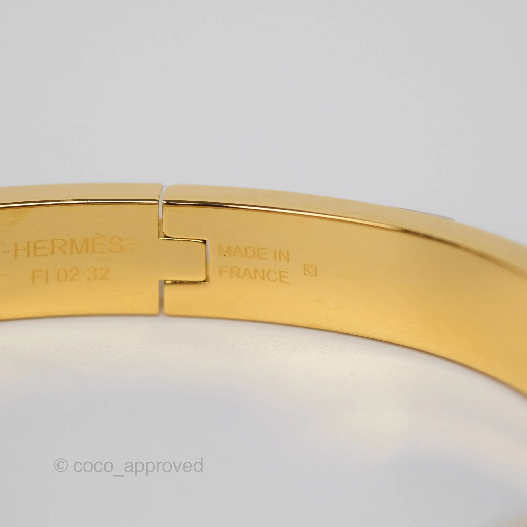 Hermes Mini Clic Chaine d'Ancre Bracelet PM Marron Glace