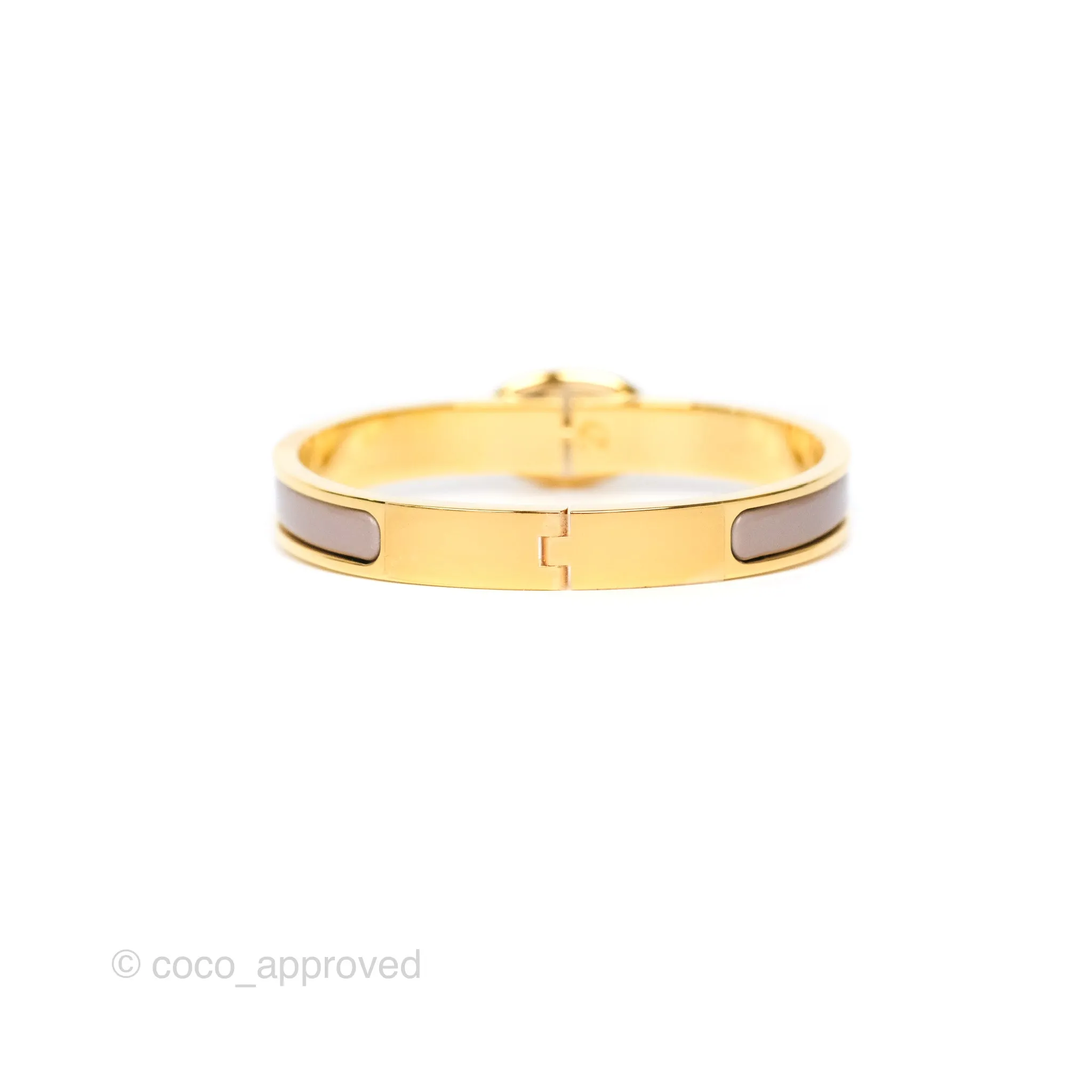 Hermes Mini Clic Chaine d'Ancre Bracelet PM Marron Glace
