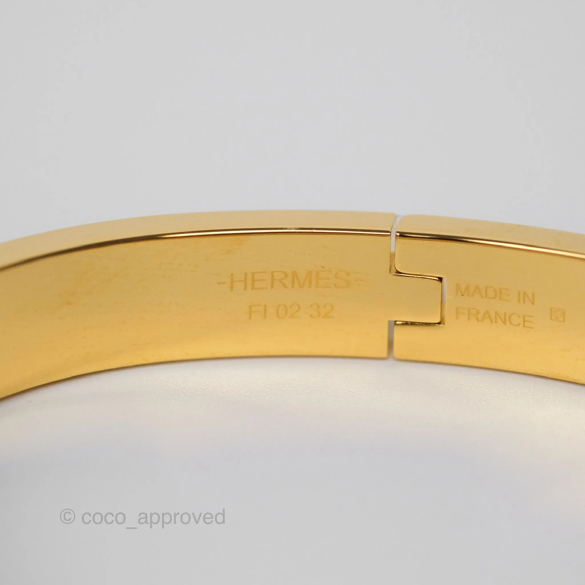 Hermes Mini Clic Chaine d'Ancre Bracelet PM Marron Glace