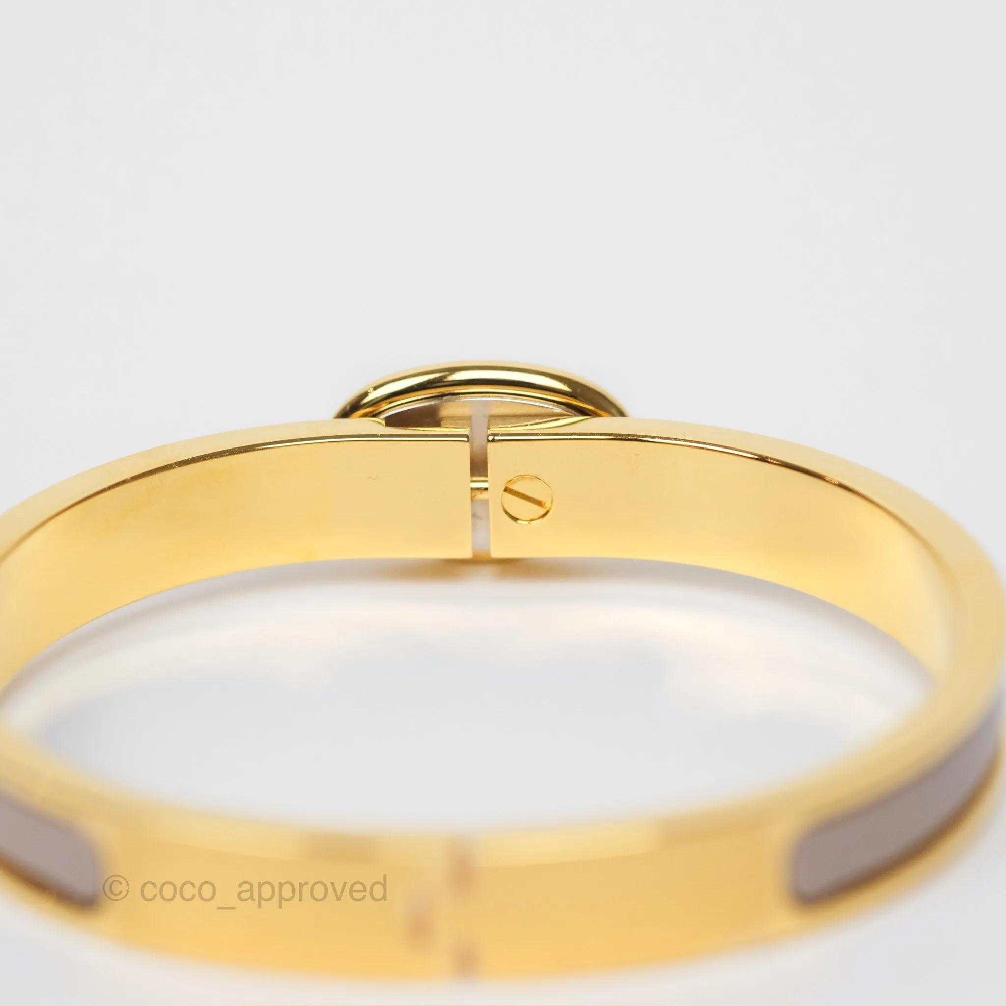 Hermes Mini Clic Chaine d'Ancre Bracelet PM Marron Glace