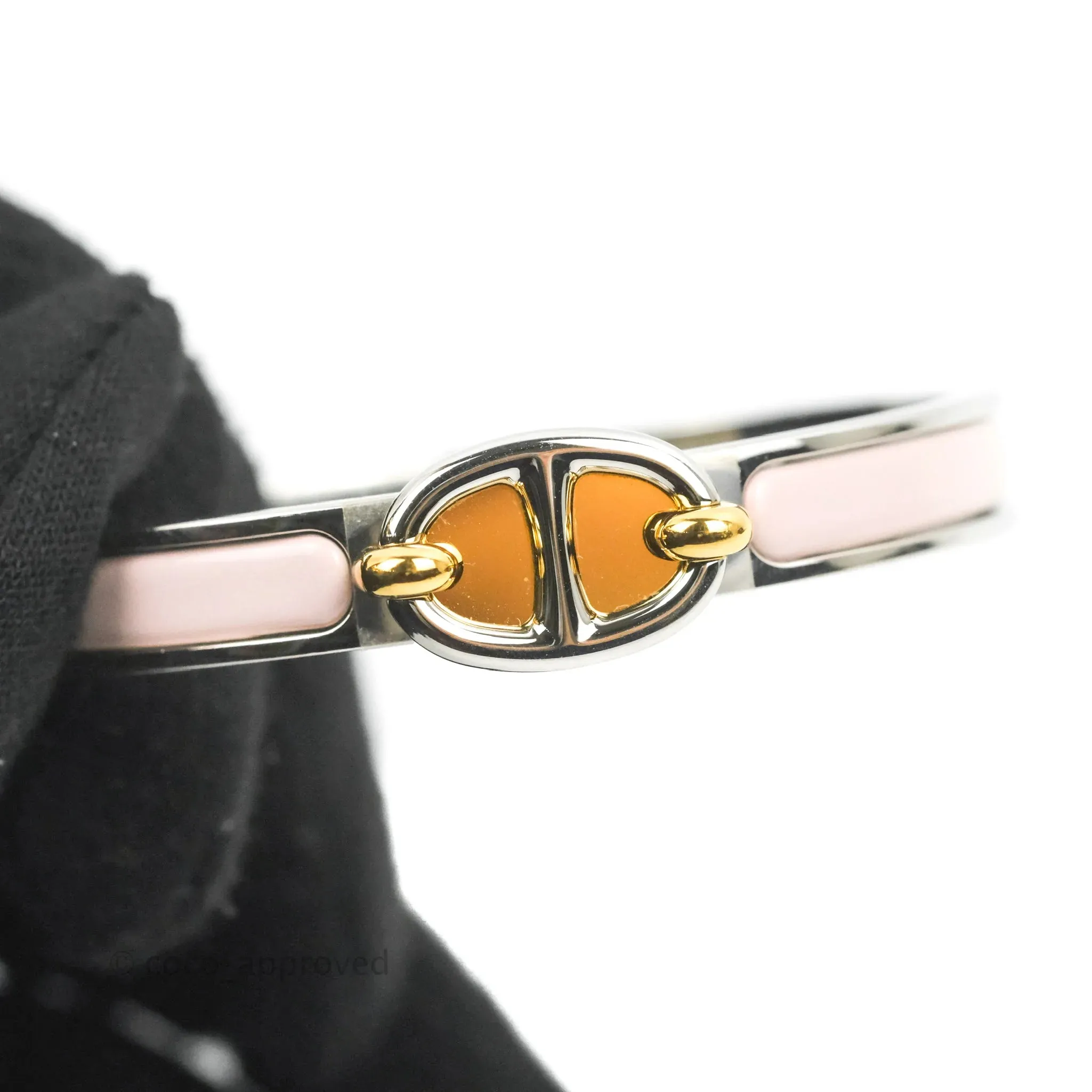 Hermes Mini Clic Chaine d'Ancre Bracelet PM Rose Candeur