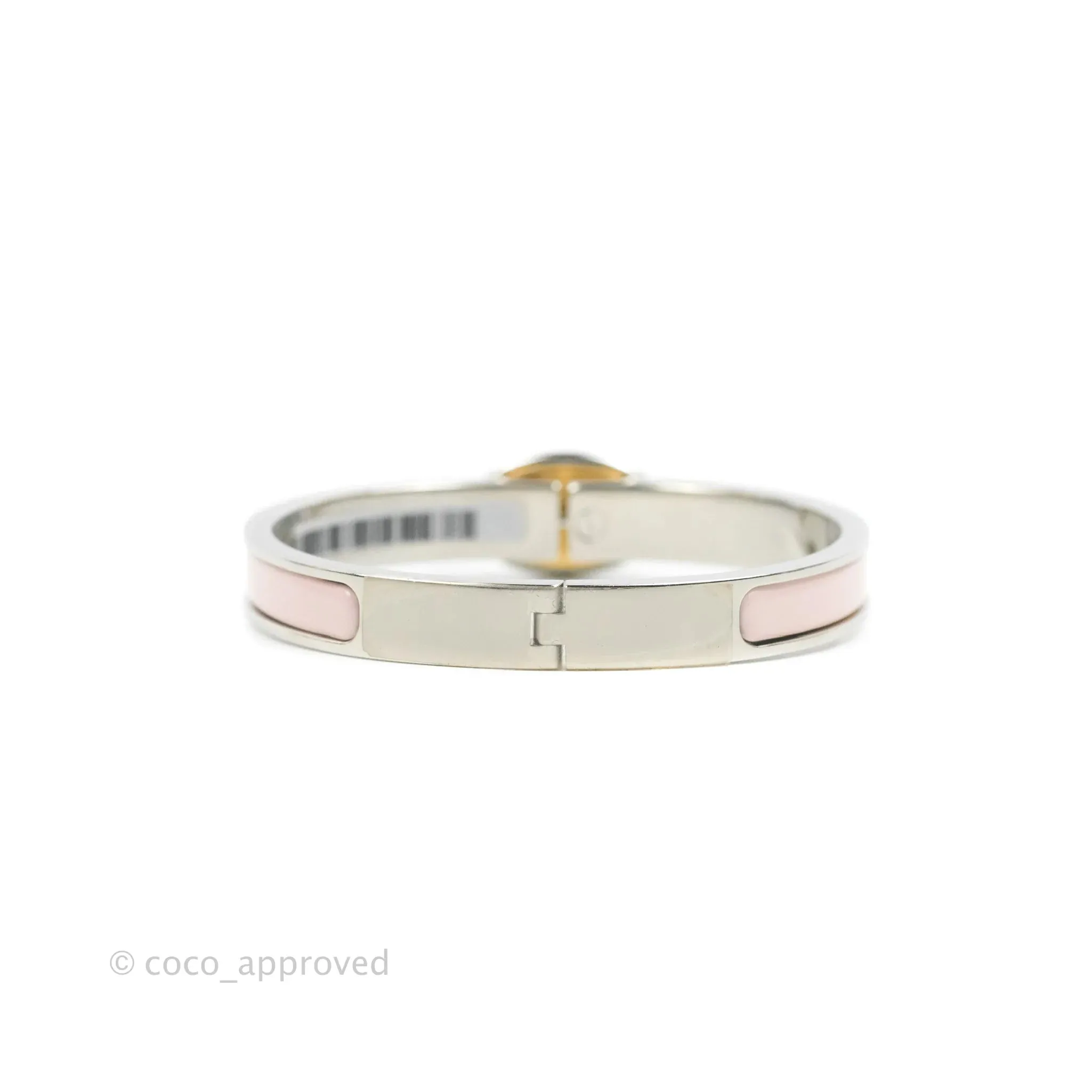 Hermes Mini Clic Chaine d'Ancre Bracelet PM Rose Candeur