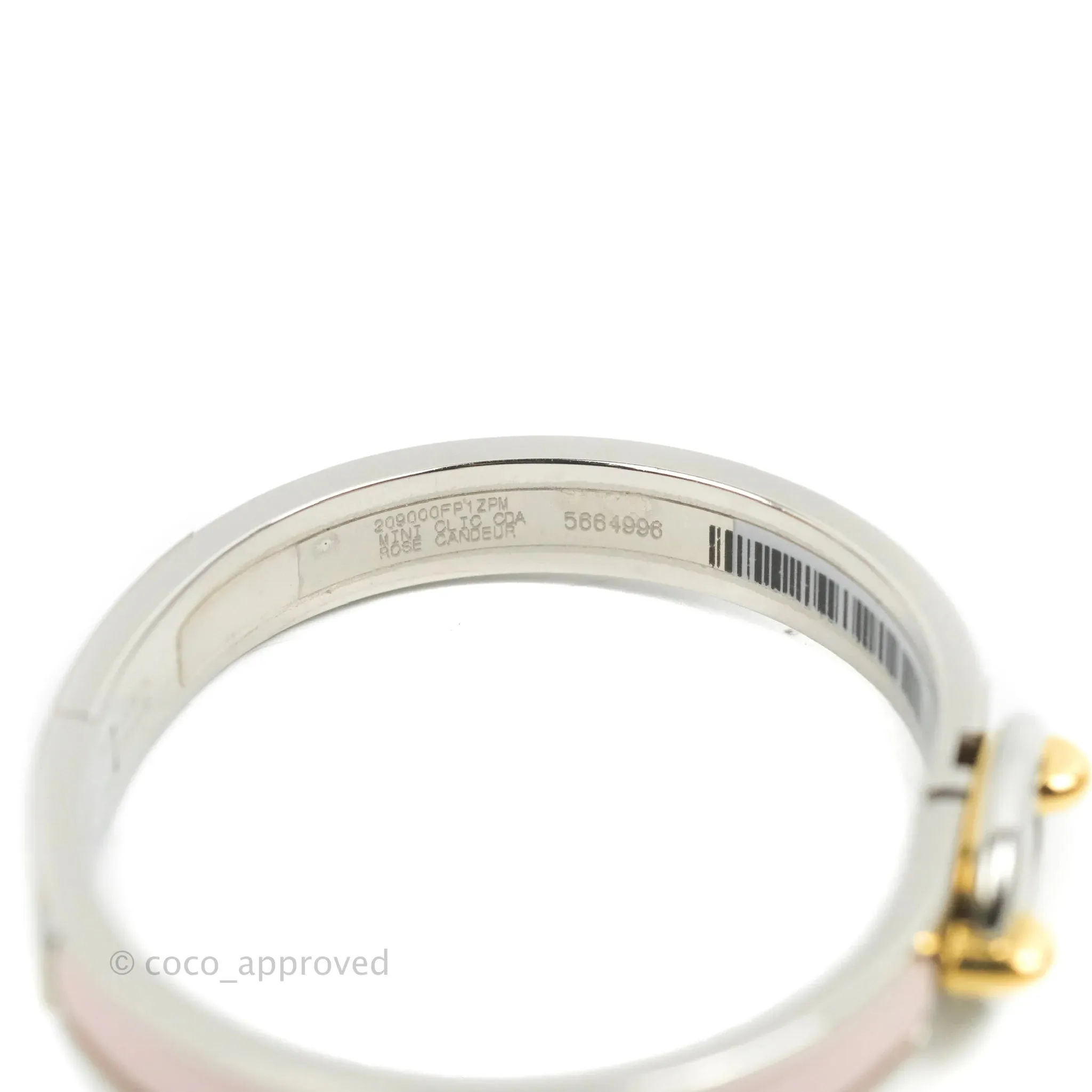 Hermes Mini Clic Chaine d'Ancre Bracelet PM Rose Candeur