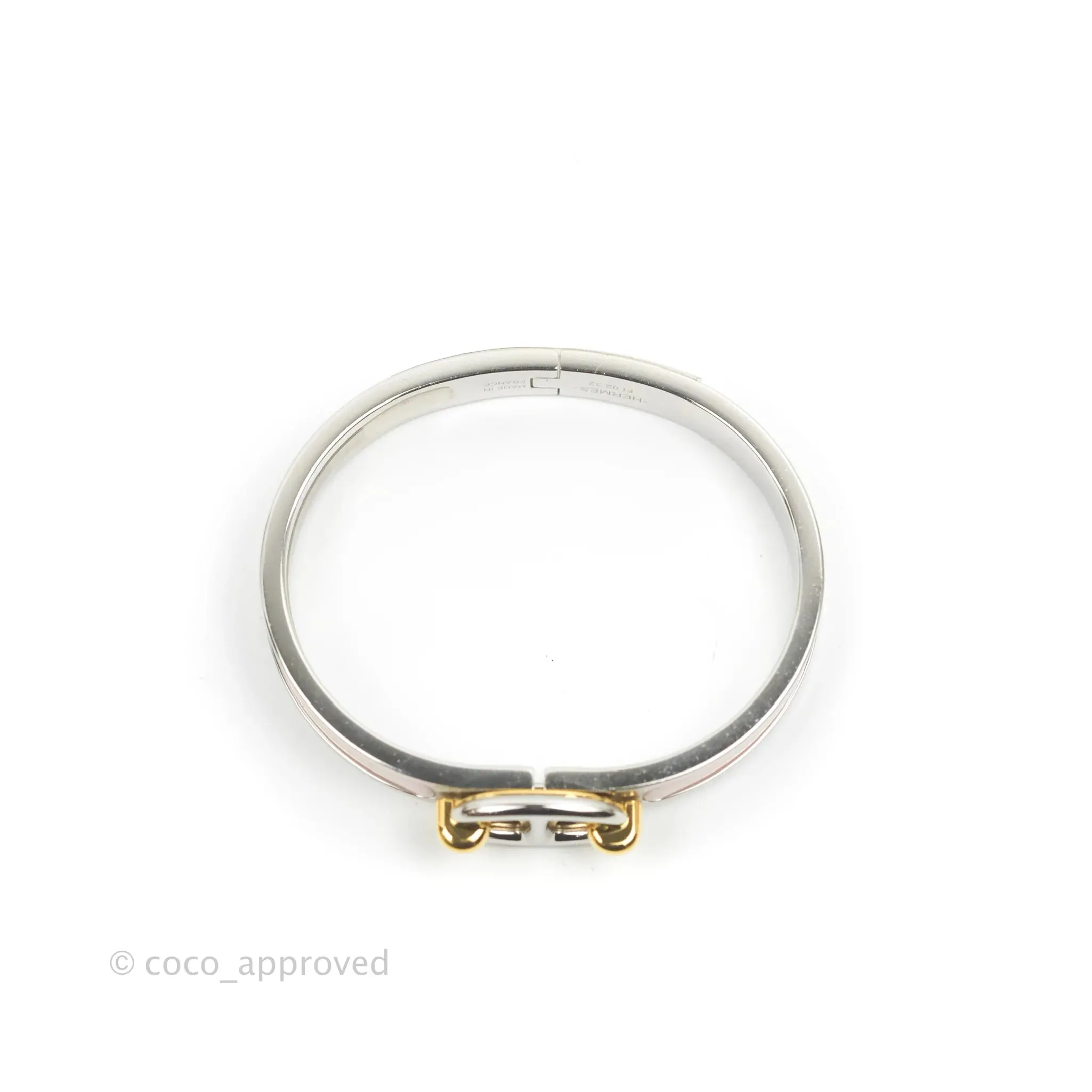 Hermes Mini Clic Chaine d'Ancre Bracelet PM Rose Candeur