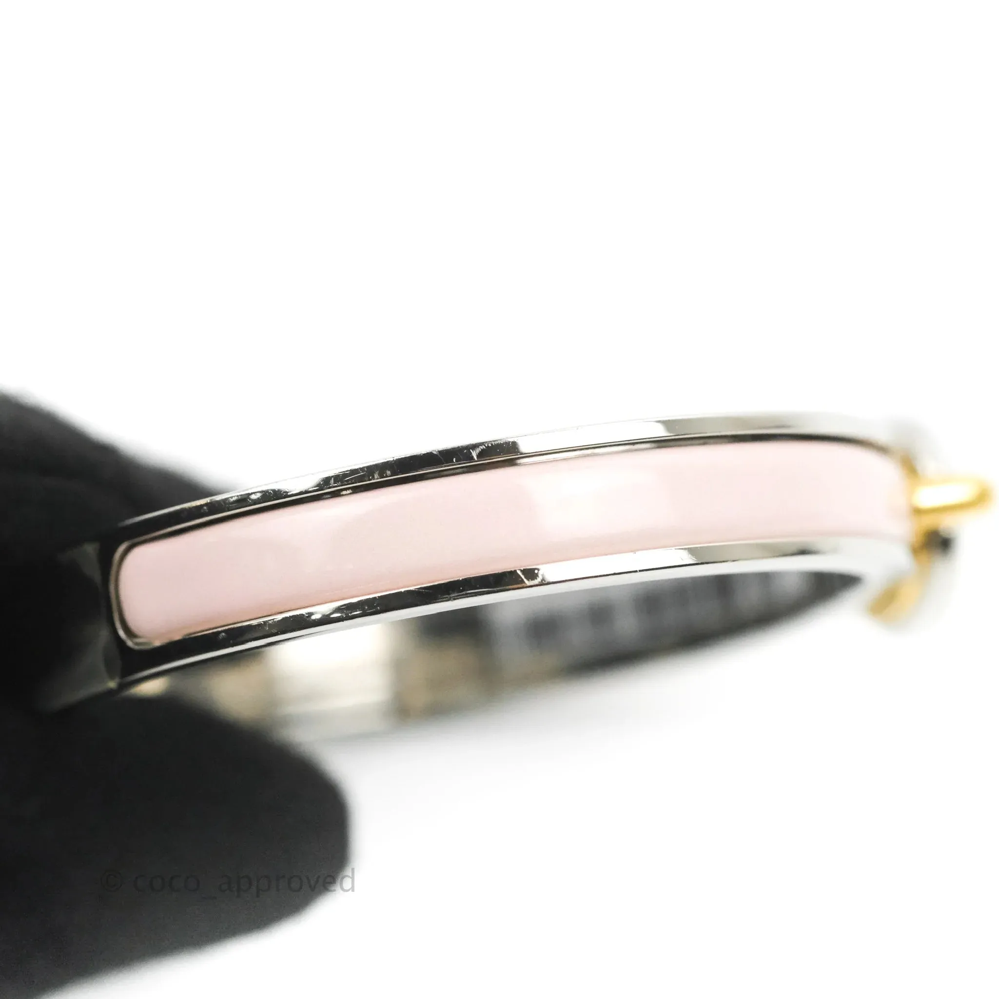 Hermes Mini Clic Chaine d'Ancre Bracelet PM Rose Candeur