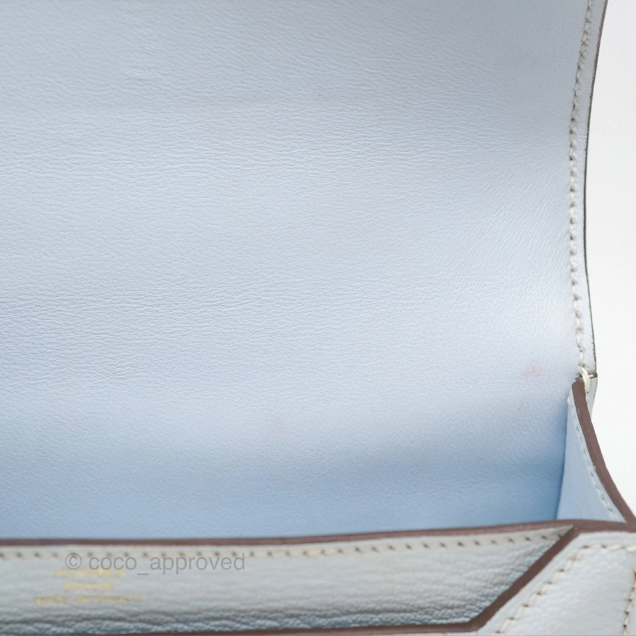 Hermes Mini Verrou Bleu Brume Chvre Mysore Gold Hardware