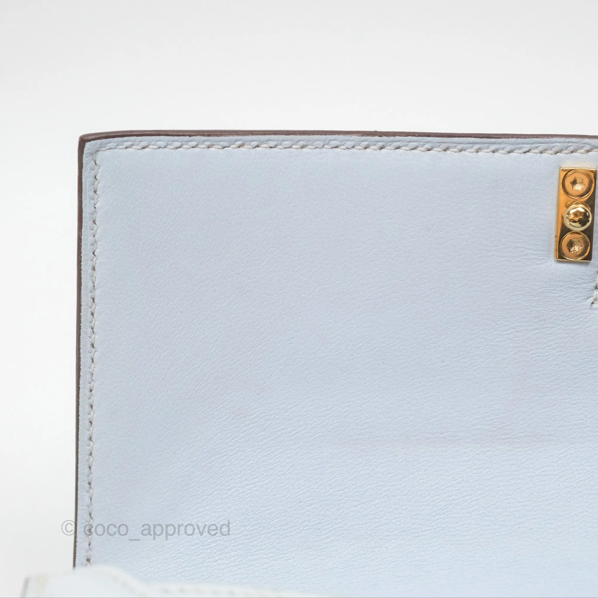 Hermes Mini Verrou Bleu Brume Chvre Mysore Gold Hardware