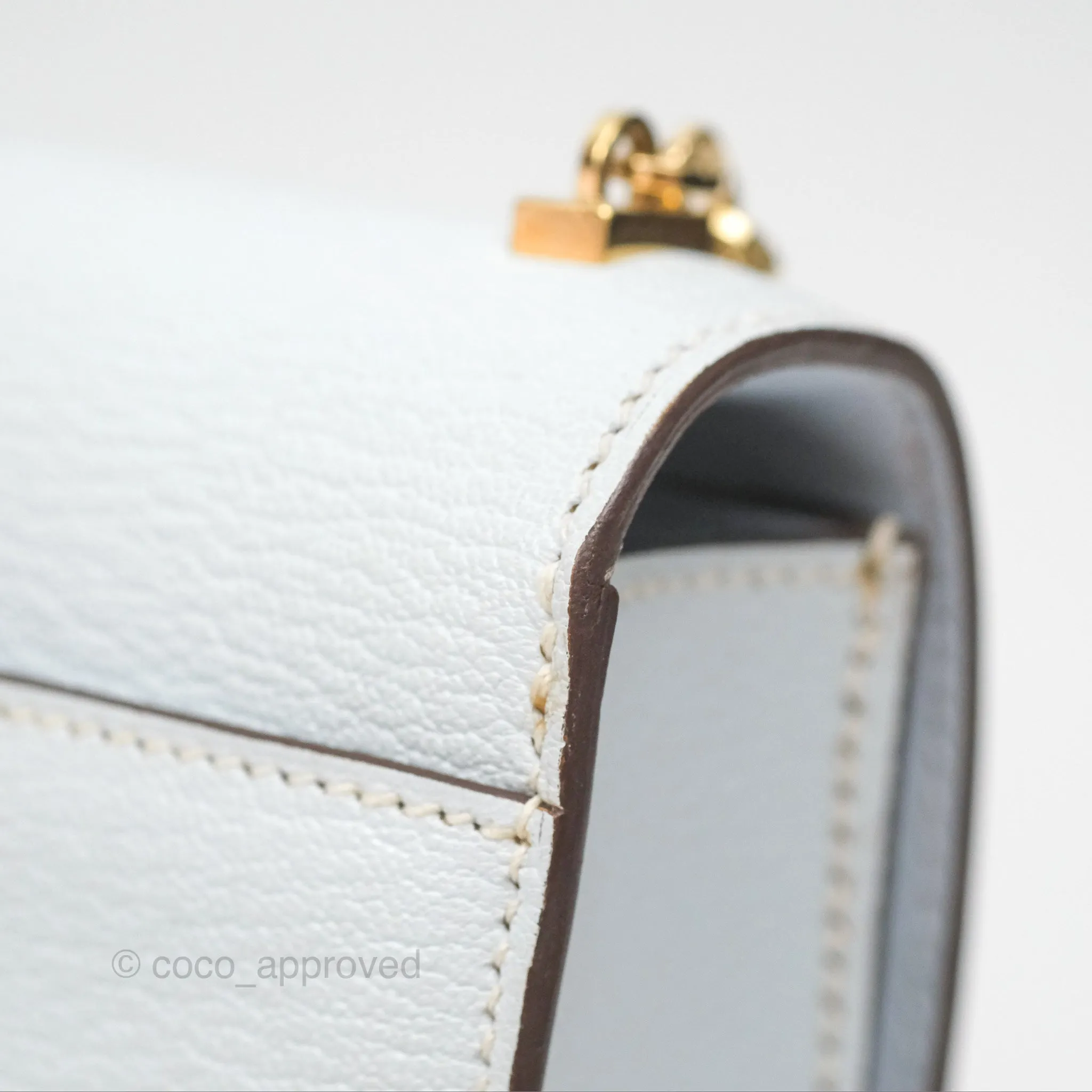 Hermes Mini Verrou Bleu Brume Chvre Mysore Gold Hardware