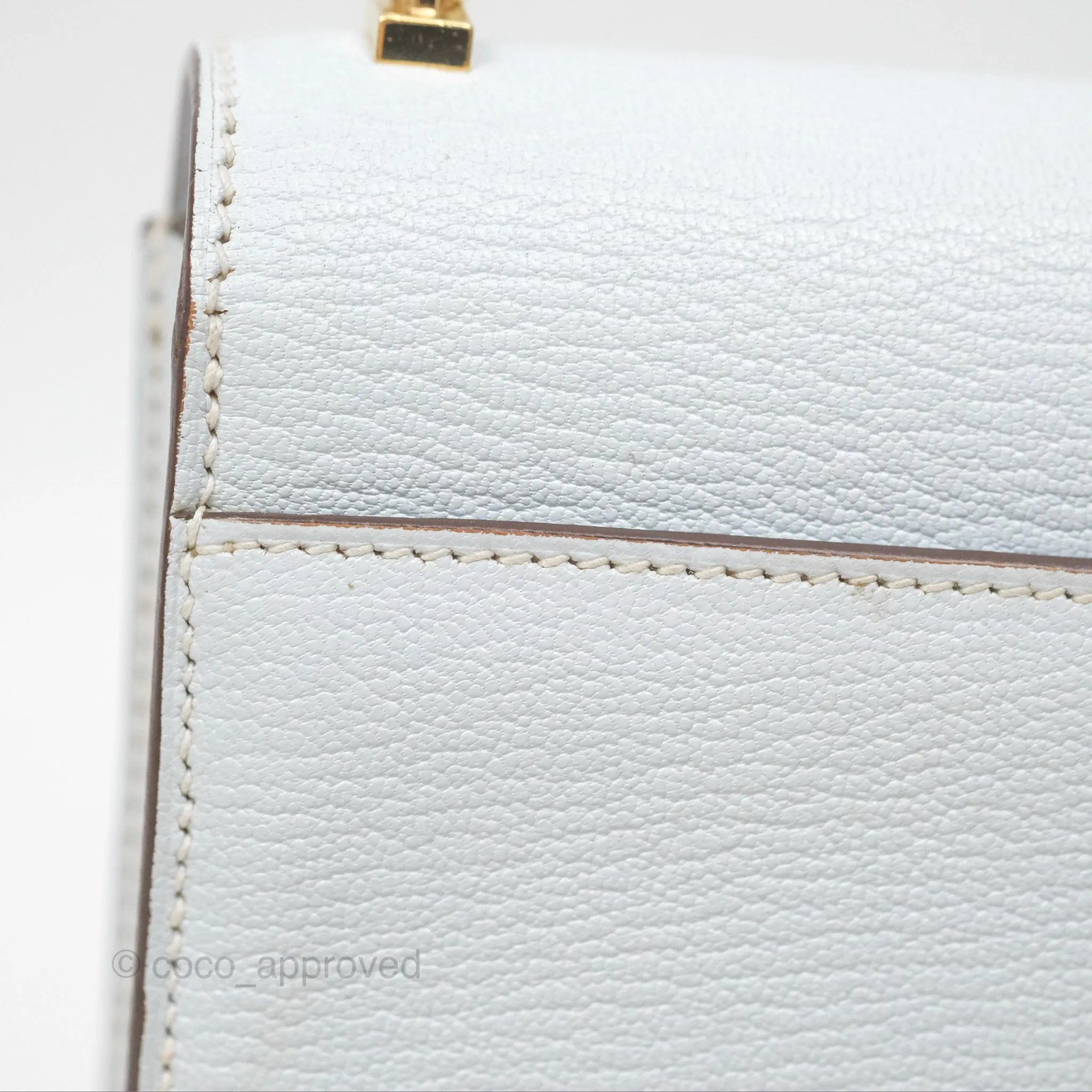 Hermes Mini Verrou Bleu Brume Chvre Mysore Gold Hardware
