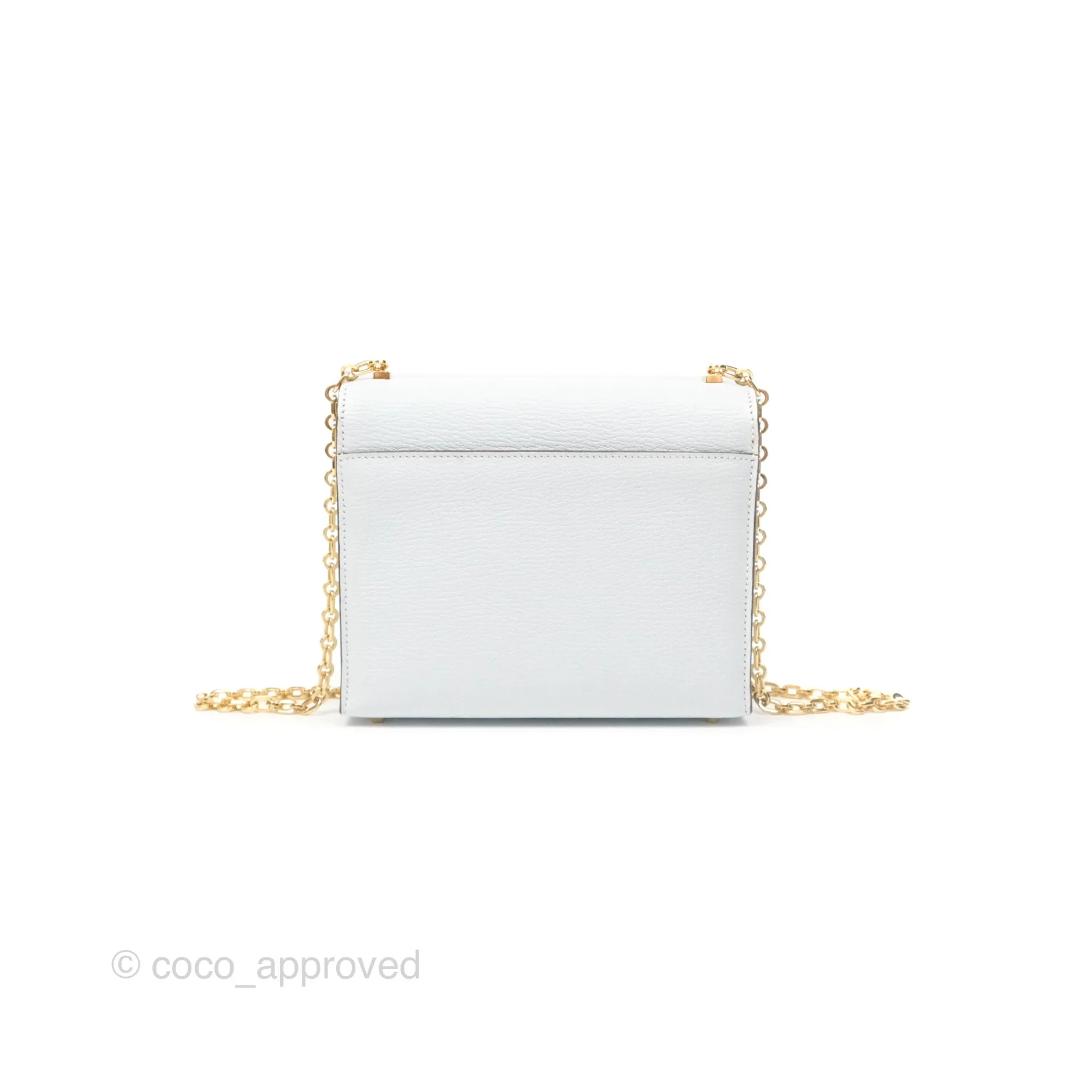 Hermes Mini Verrou Bleu Brume Chvre Mysore Gold Hardware