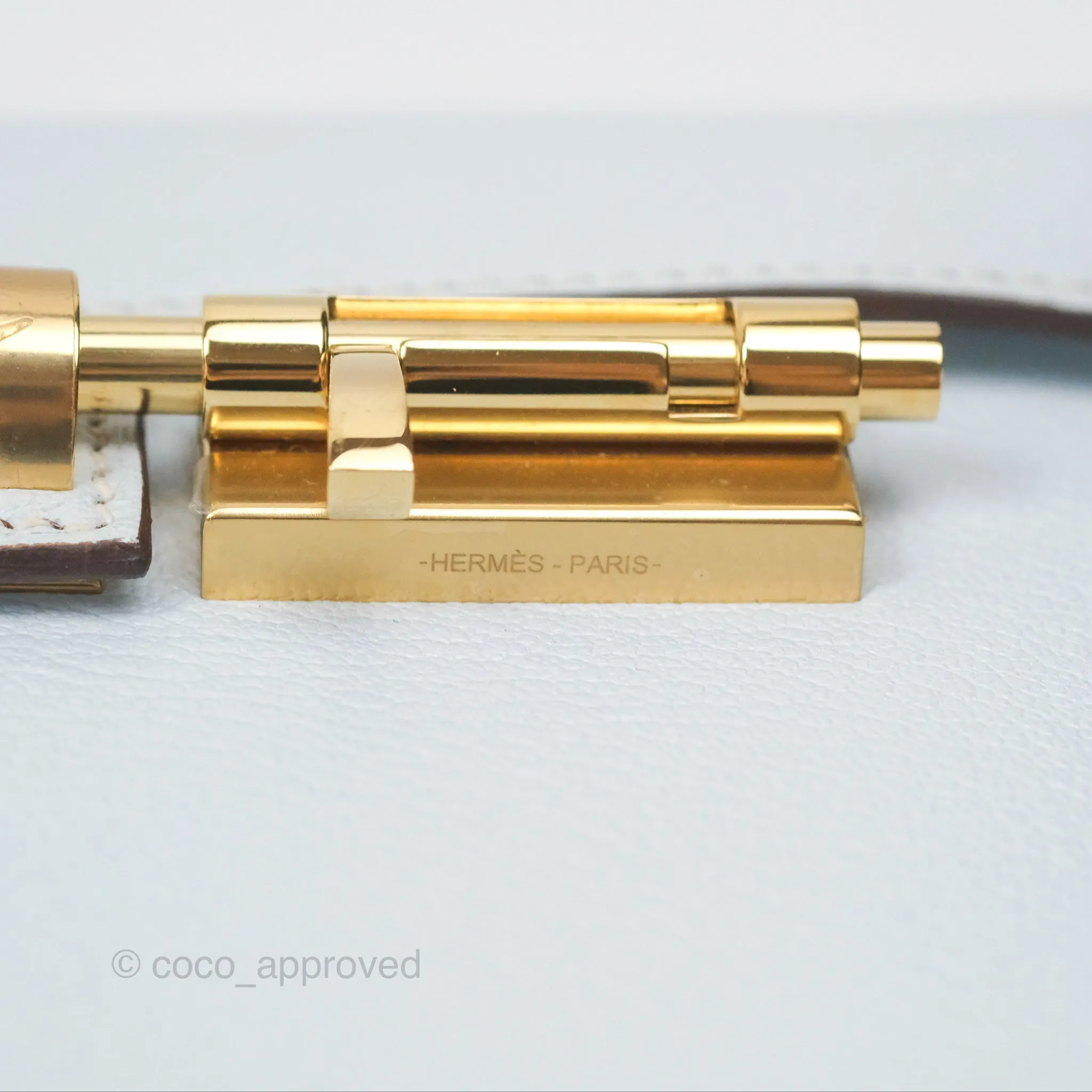 Hermes Mini Verrou Bleu Brume Chvre Mysore Gold Hardware