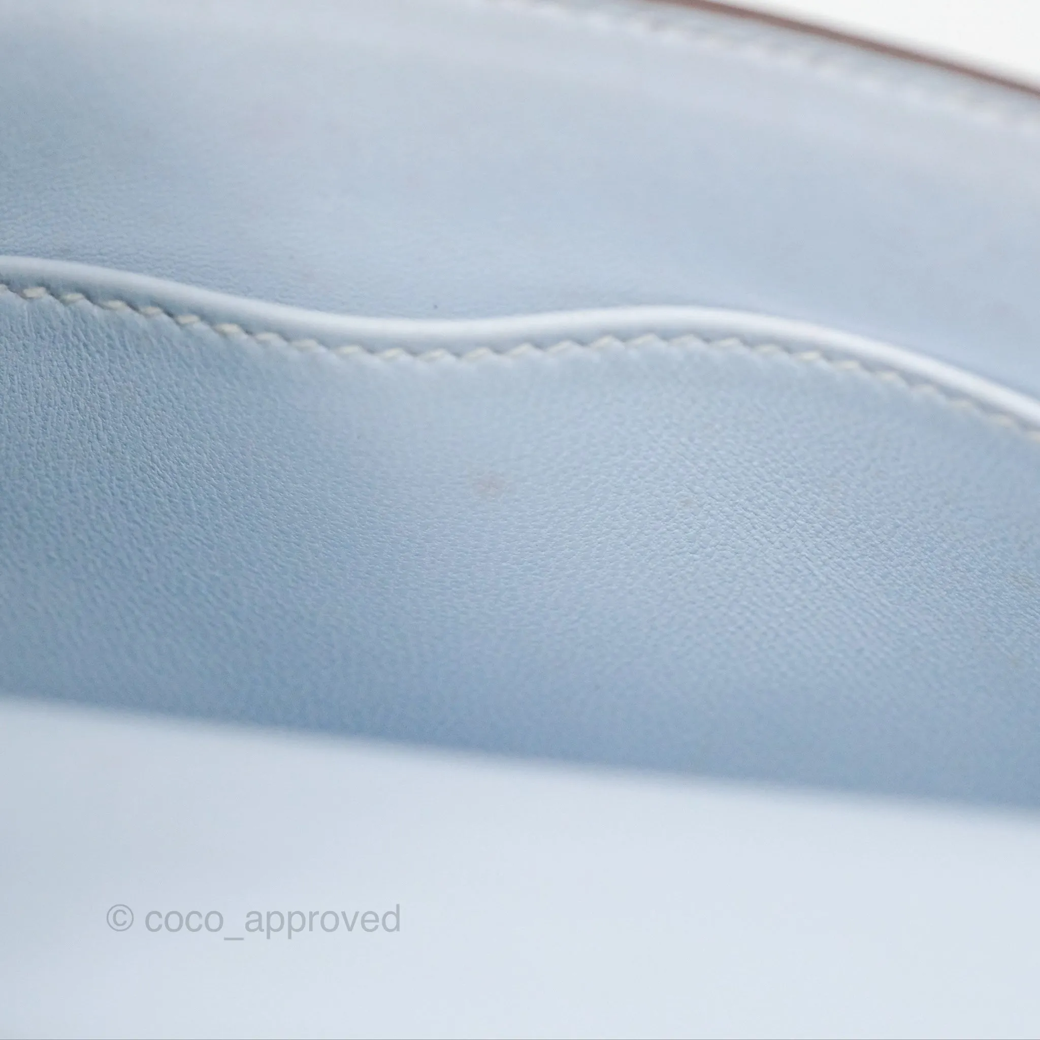 Hermes Mini Verrou Bleu Brume Chvre Mysore Gold Hardware