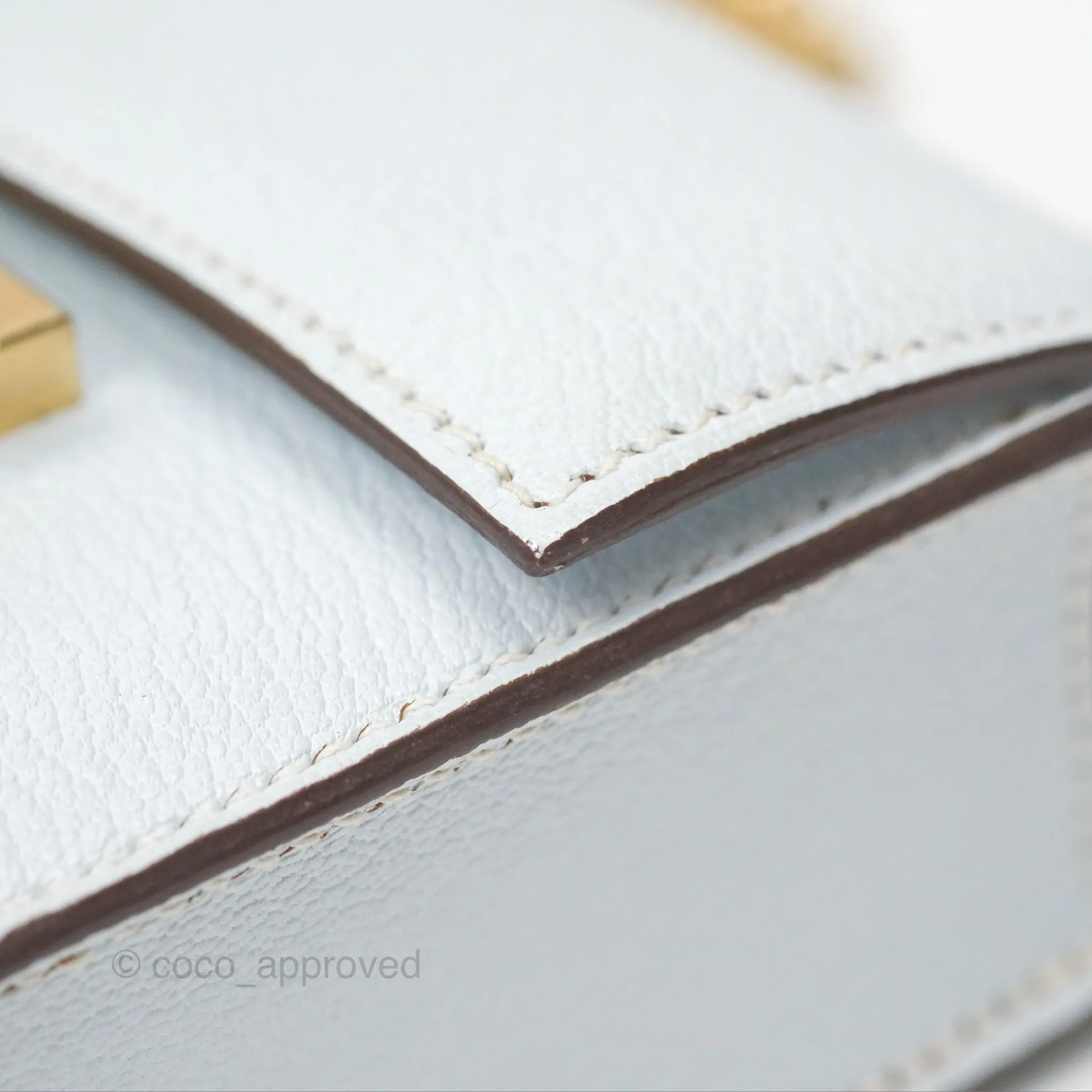Hermes Mini Verrou Bleu Brume Chvre Mysore Gold Hardware