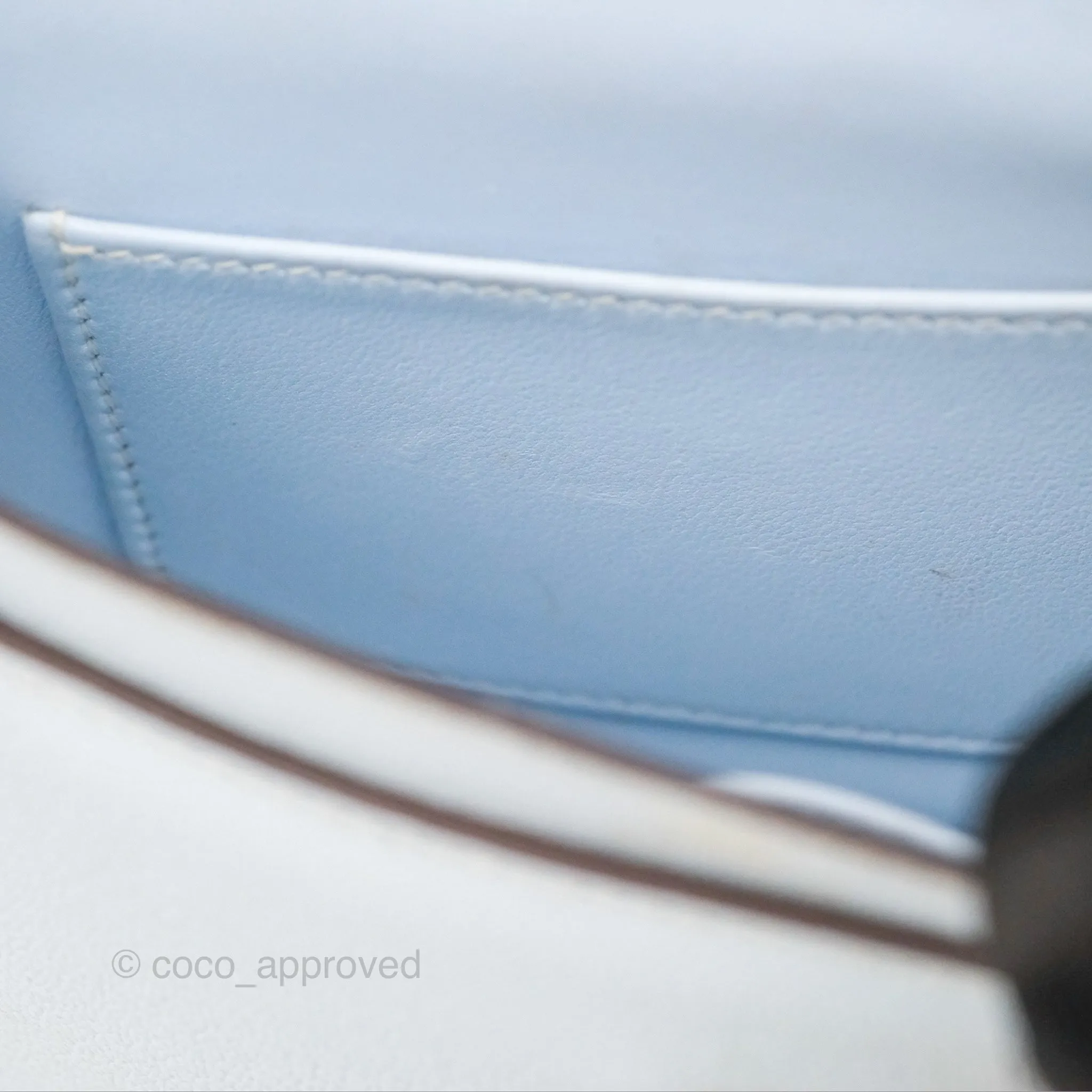 Hermes Mini Verrou Bleu Brume Chvre Mysore Gold Hardware
