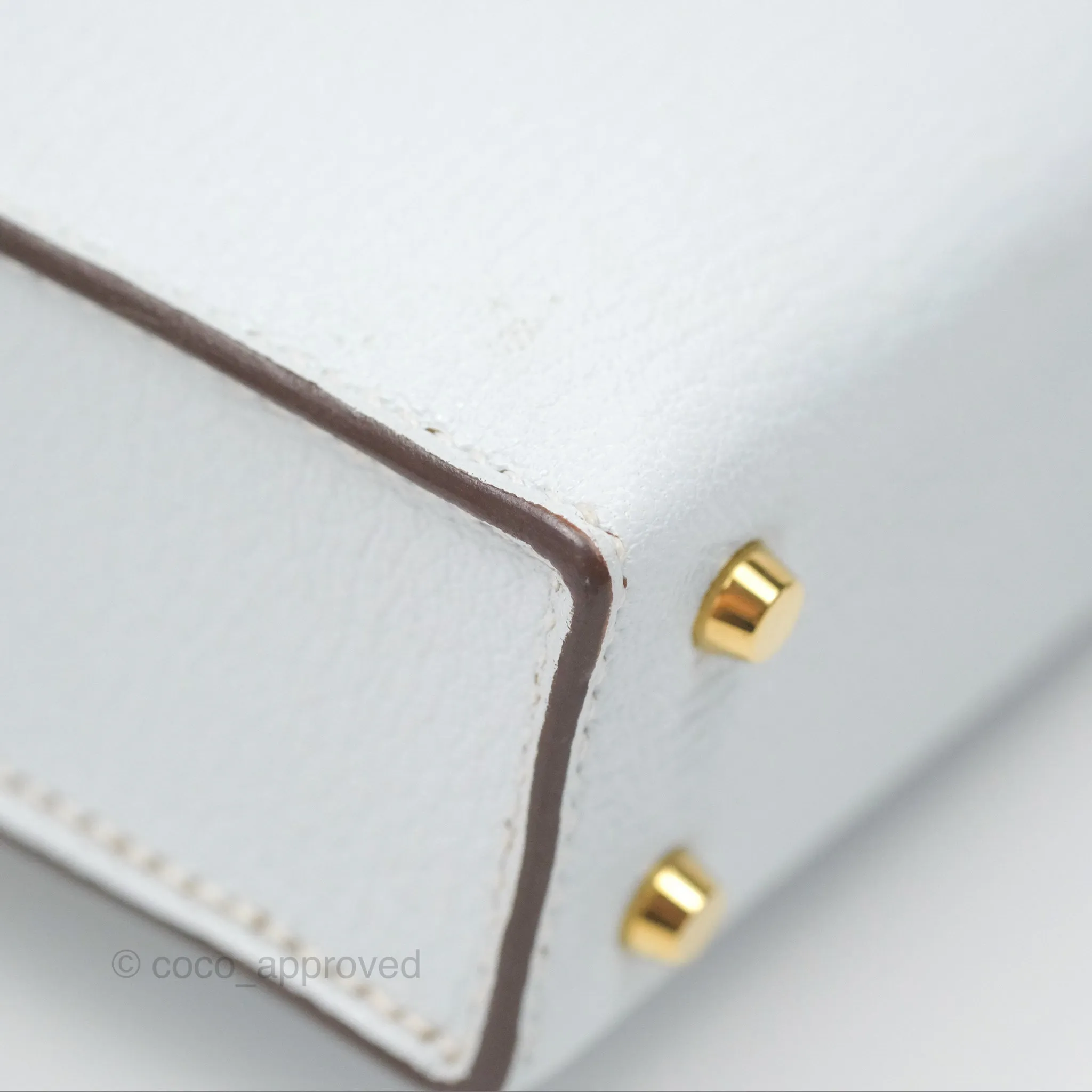 Hermes Mini Verrou Bleu Brume Chvre Mysore Gold Hardware