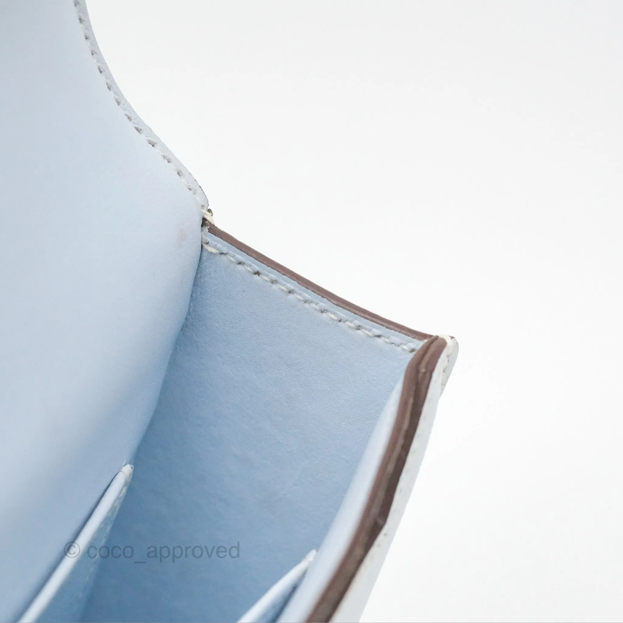 Hermes Mini Verrou Bleu Brume Chvre Mysore Gold Hardware