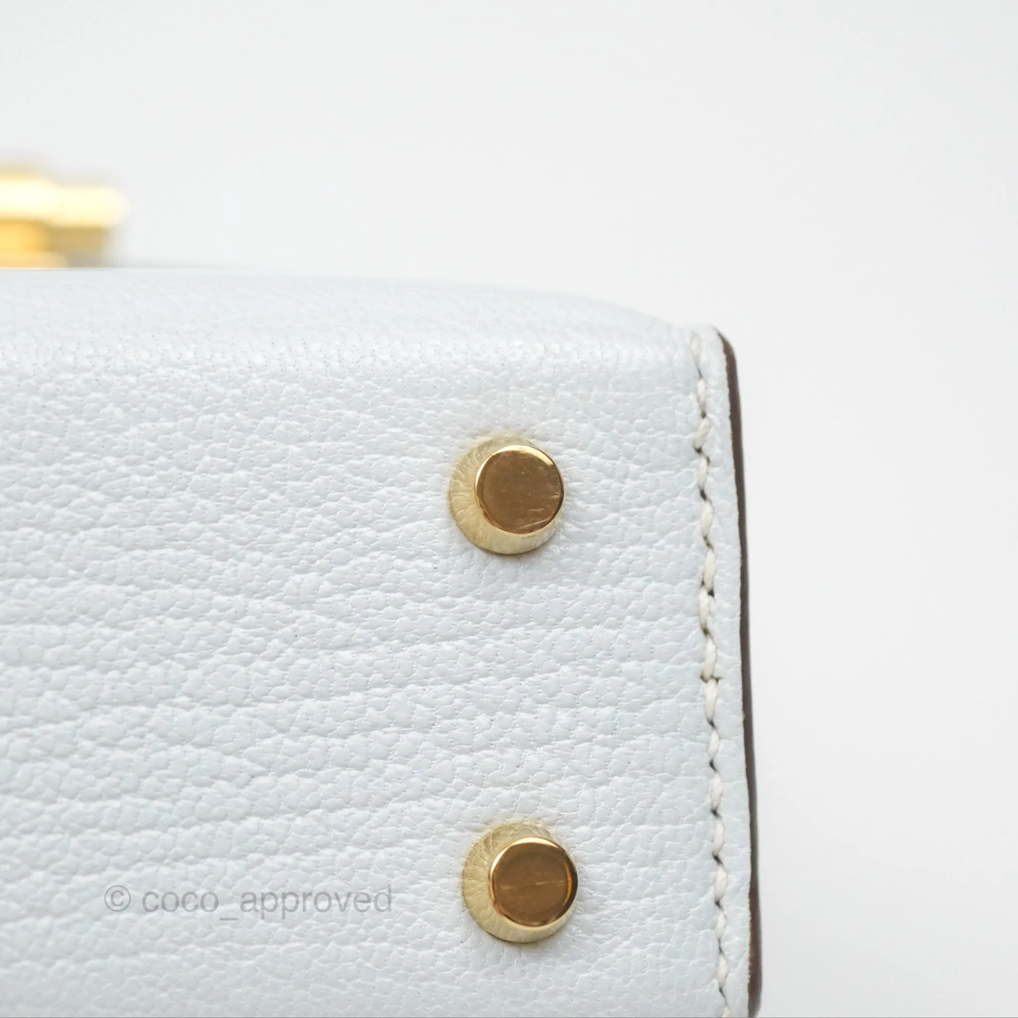 Hermes Mini Verrou Bleu Brume Chvre Mysore Gold Hardware