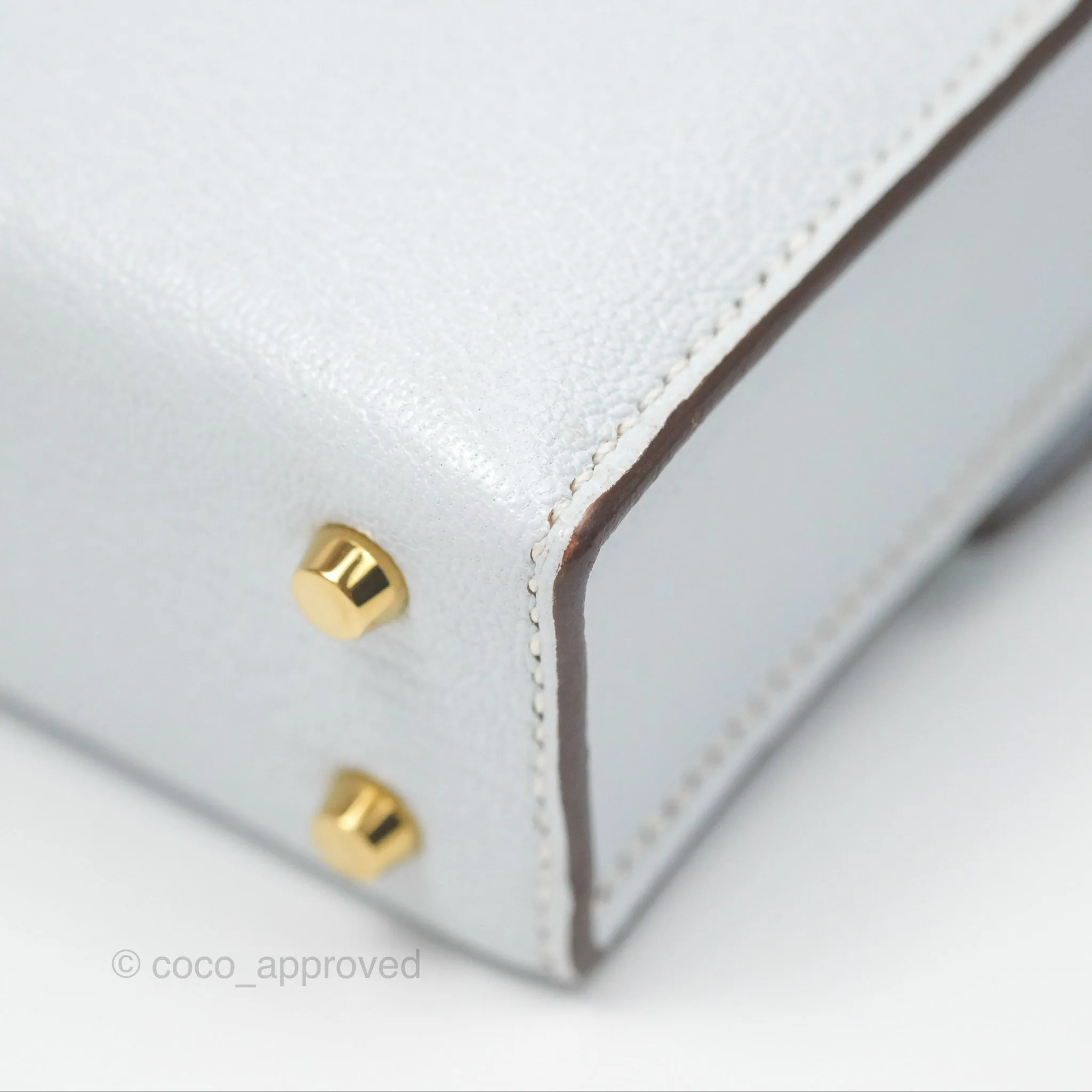 Hermes Mini Verrou Bleu Brume Chvre Mysore Gold Hardware