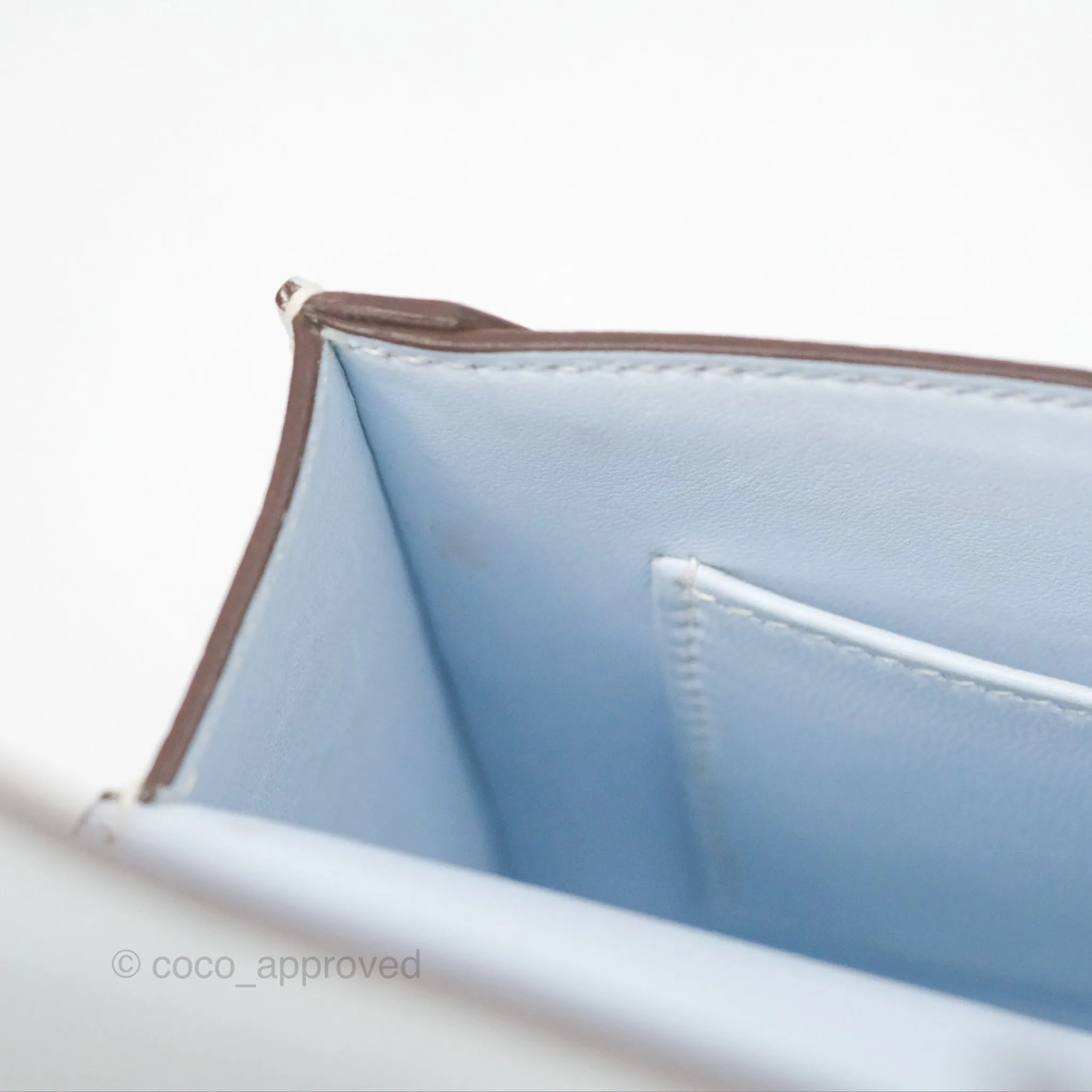 Hermes Mini Verrou Bleu Brume Chvre Mysore Gold Hardware