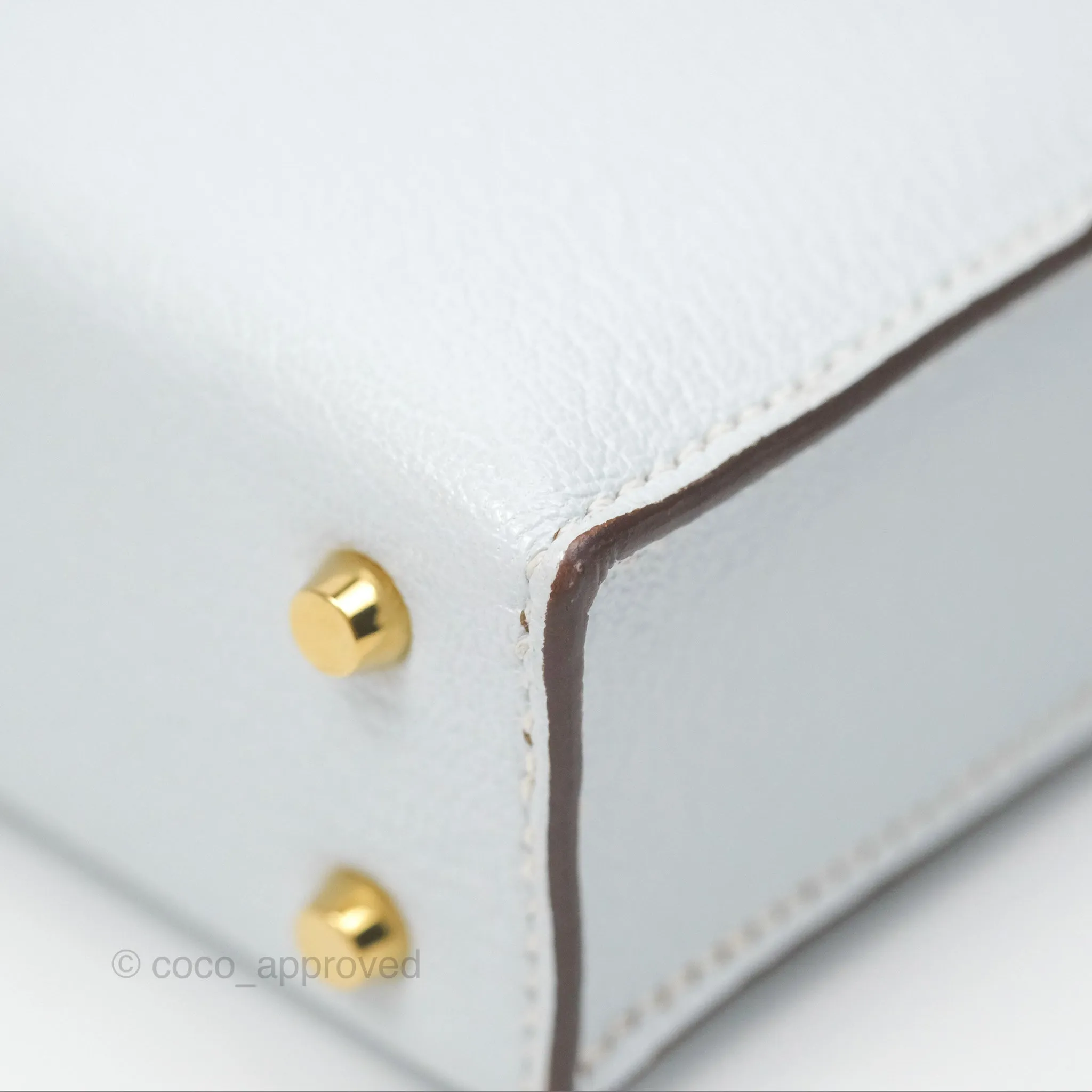 Hermes Mini Verrou Bleu Brume Chvre Mysore Gold Hardware