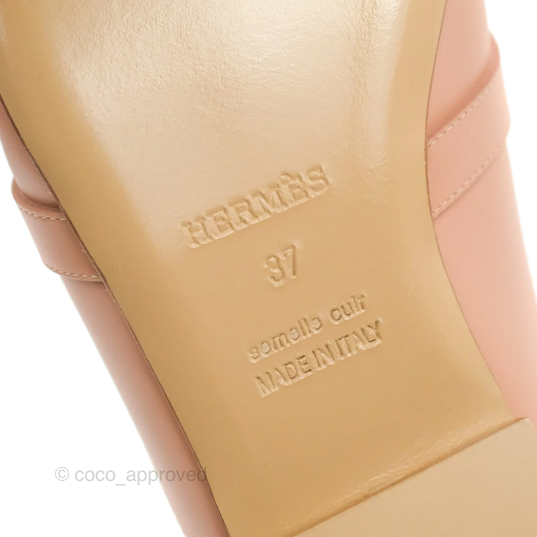 Hermes Oz Mule Calfskin/Niloticus Crocodile Leather Rose Gold Hardware Size 37