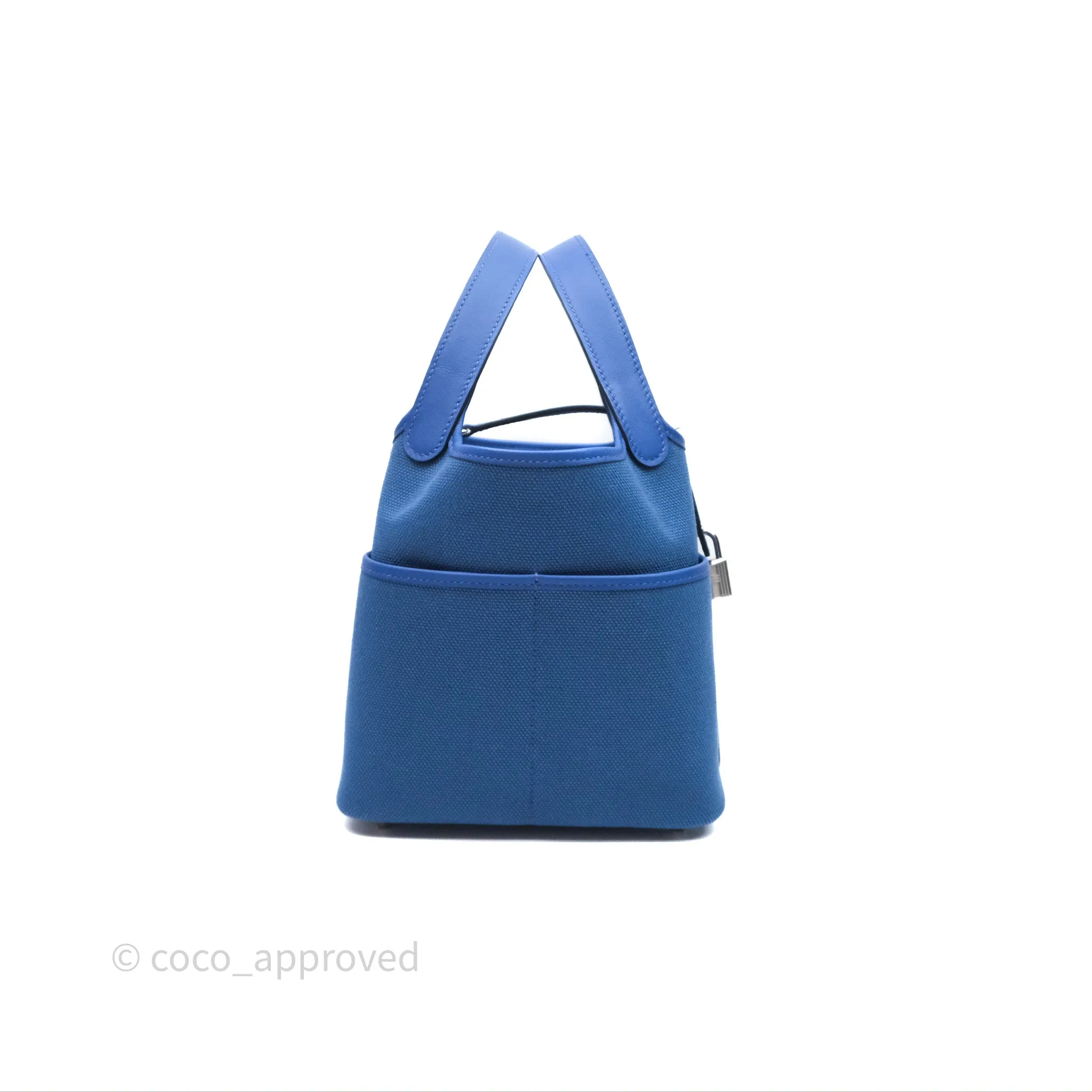 Hermes Picotin Lock 18 Cargo Pockets Bleu Royal Palladium Hardware