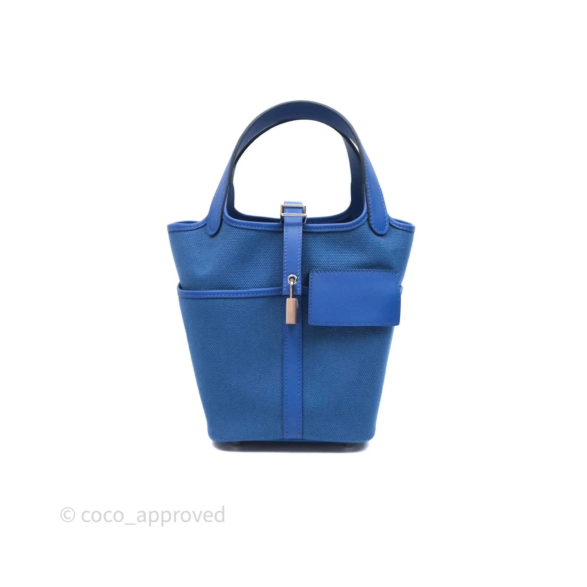 Hermes Picotin Lock 18 Cargo Pockets Bleu Royal Palladium Hardware