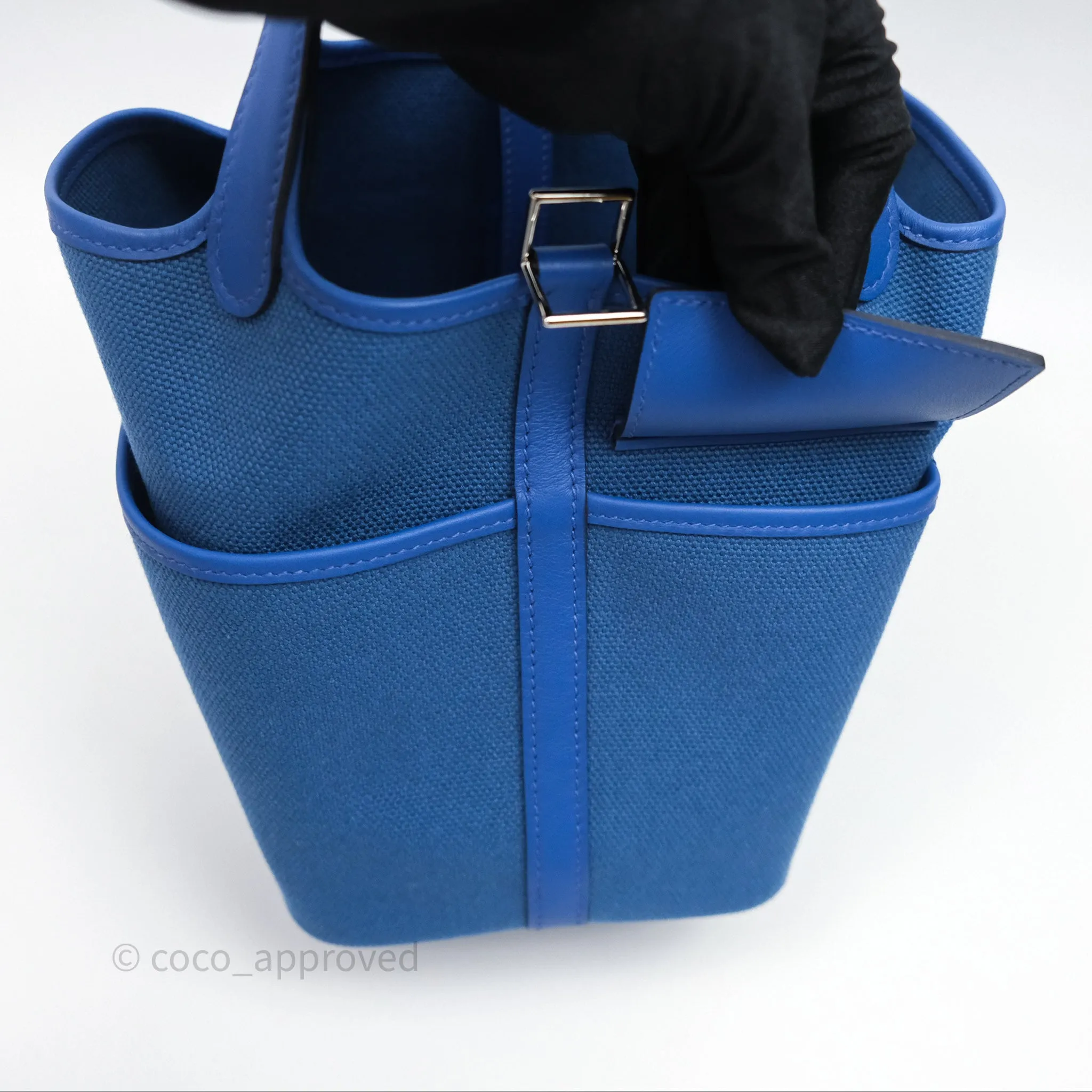 Hermes Picotin Lock 18 Cargo Pockets Bleu Royal Palladium Hardware