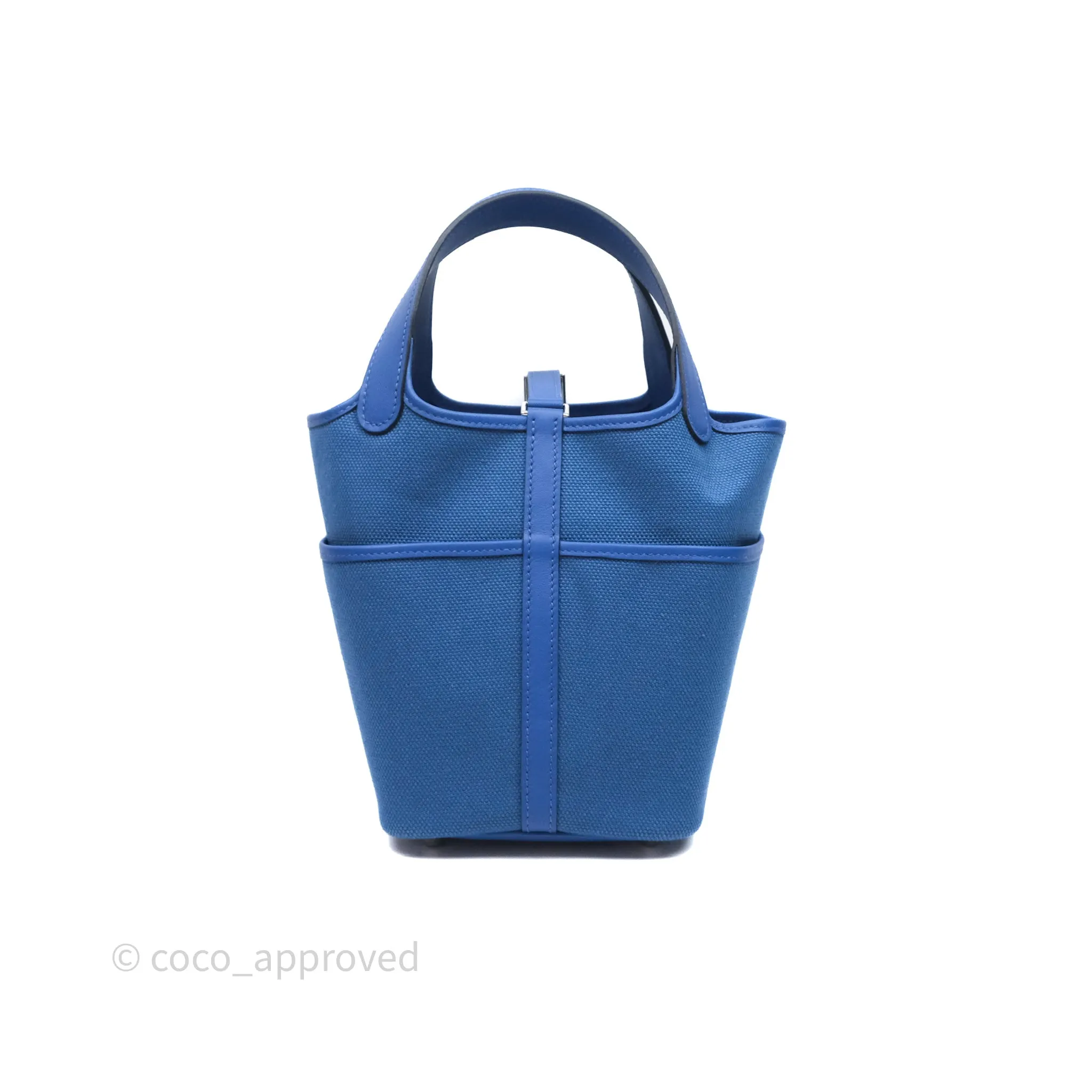 Hermes Picotin Lock 18 Cargo Pockets Bleu Royal Palladium Hardware