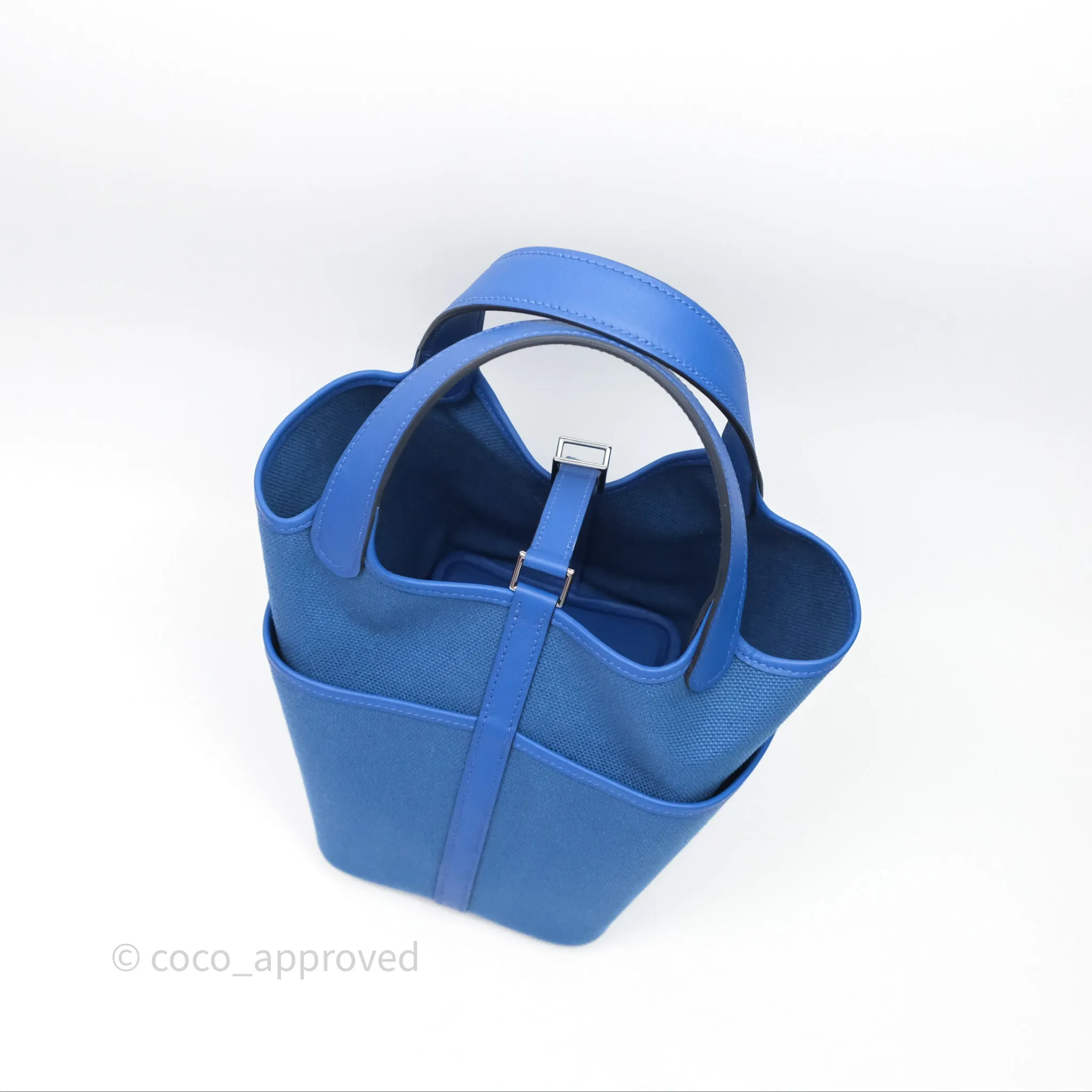 Hermes Picotin Lock 18 Cargo Pockets Bleu Royal Palladium Hardware