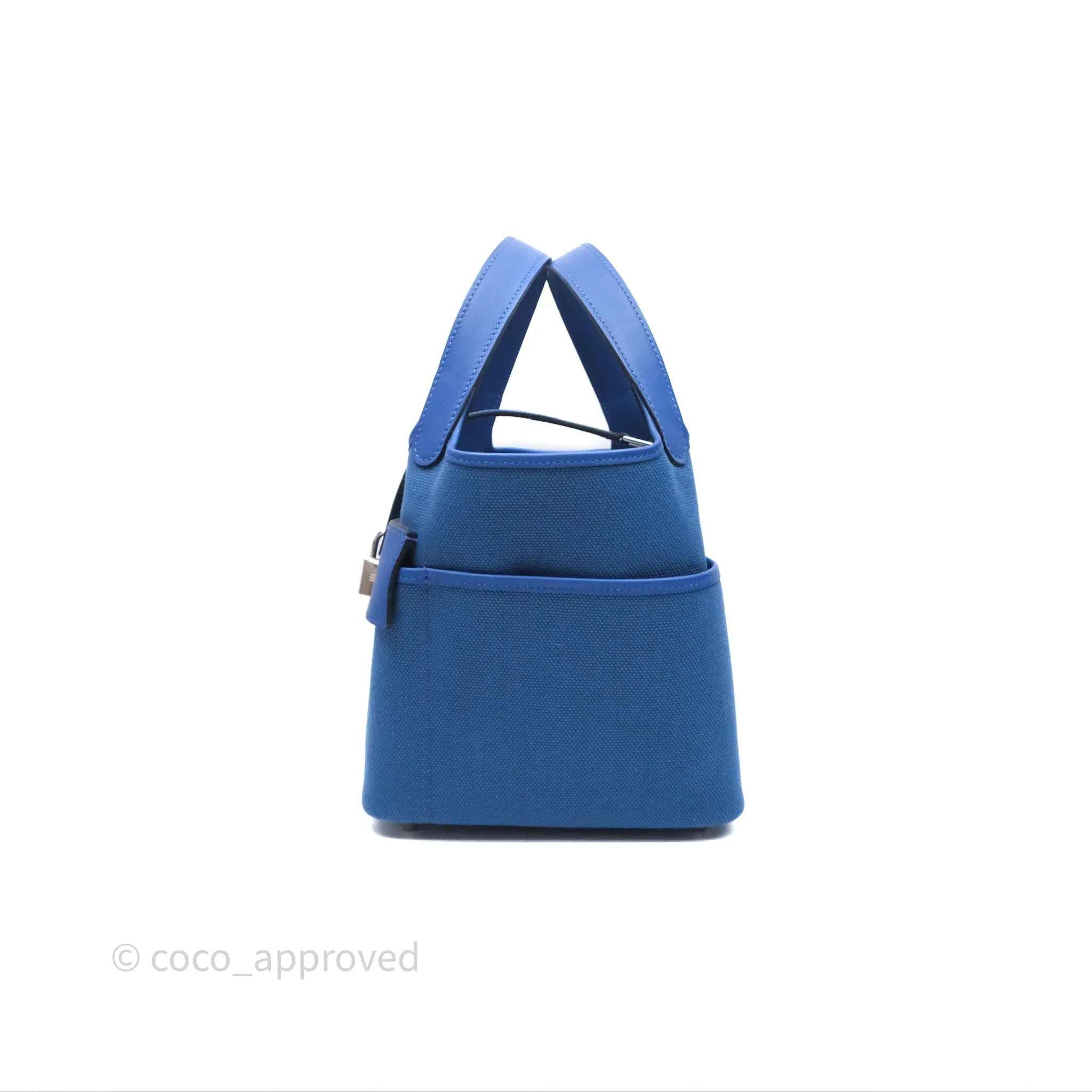Hermes Picotin Lock 18 Cargo Pockets Bleu Royal Palladium Hardware