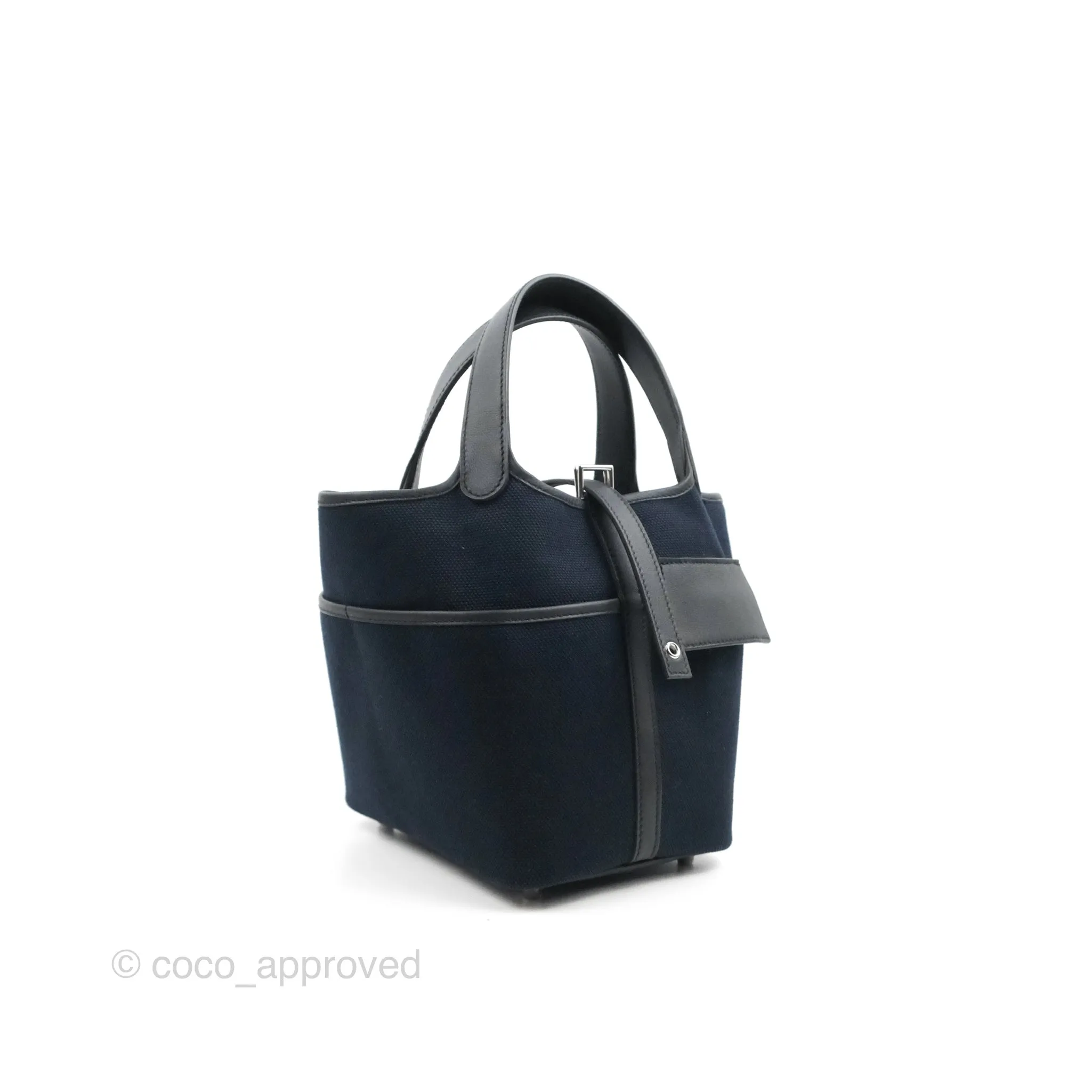 Hermes Picotin Lock 18 Pockets Bleu Marine Black Palladium Hardware