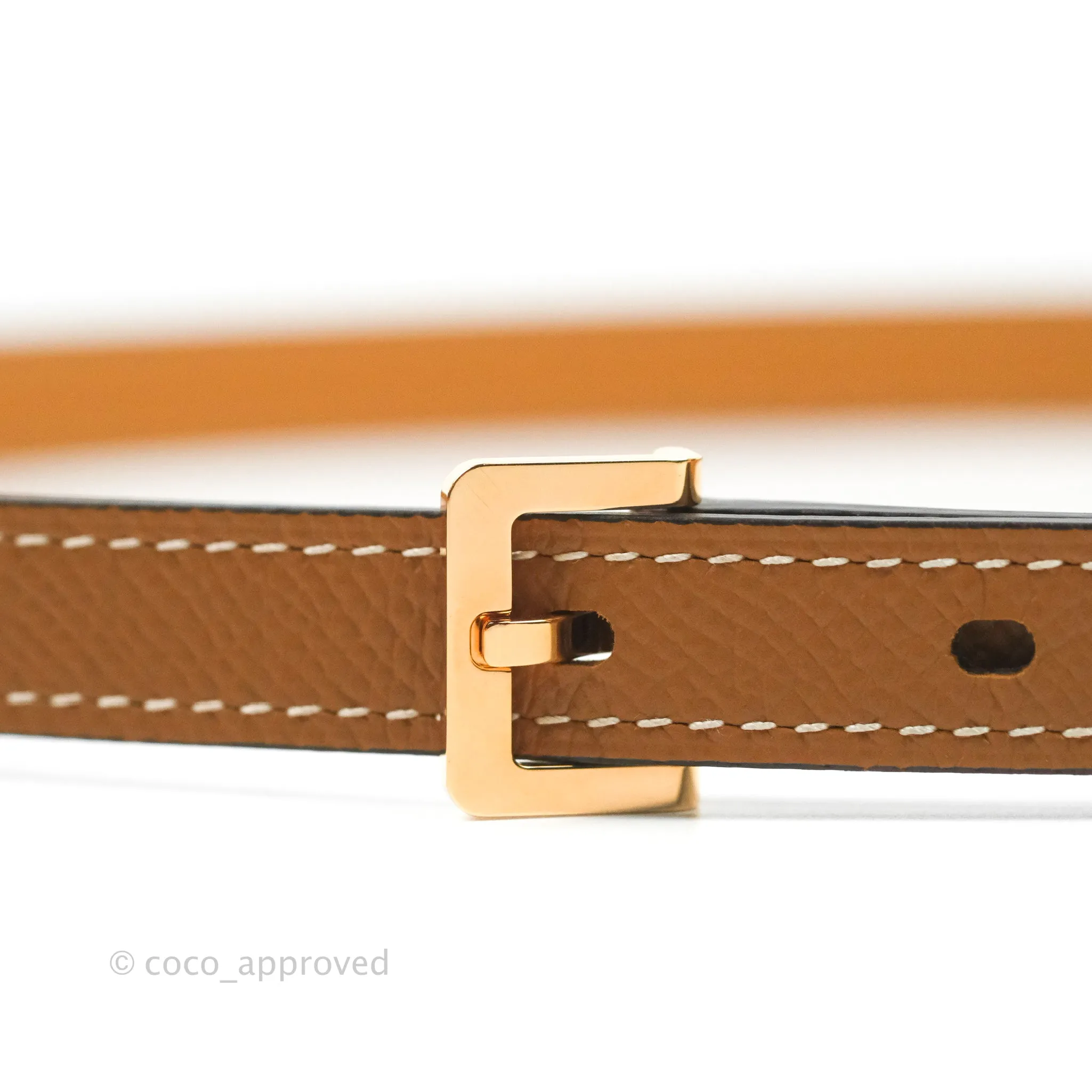 Hermes Pop H 15 Belt Epsom Gold Gold Hardware