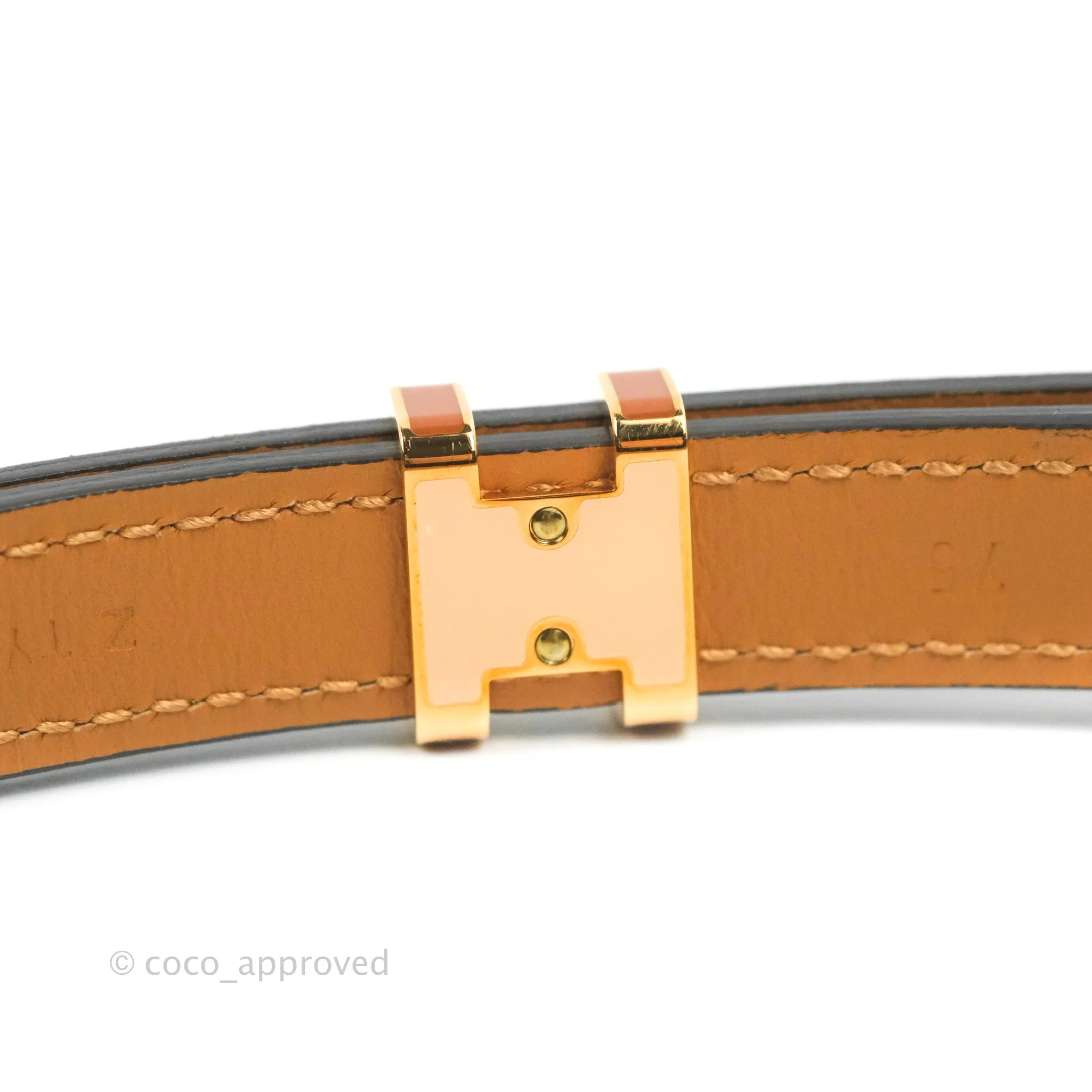 Hermes Pop H 15 Belt Epsom Gold Gold Hardware