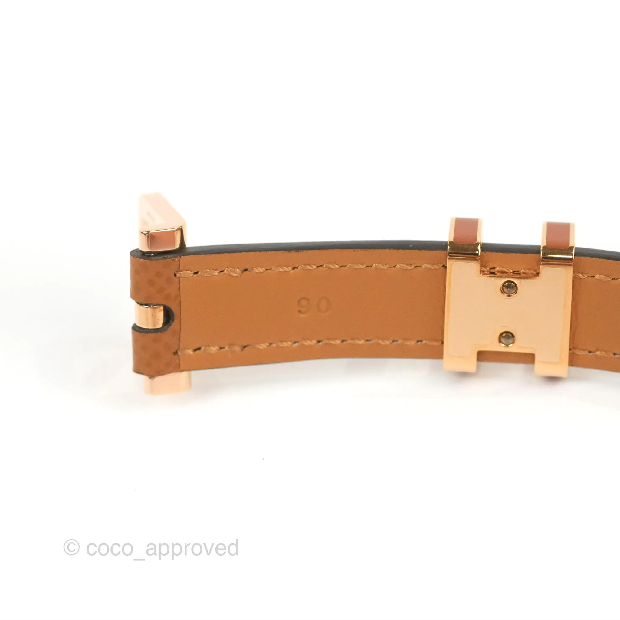 Hermes Pop H 15 Belt Epsom Gold Gold Hardware