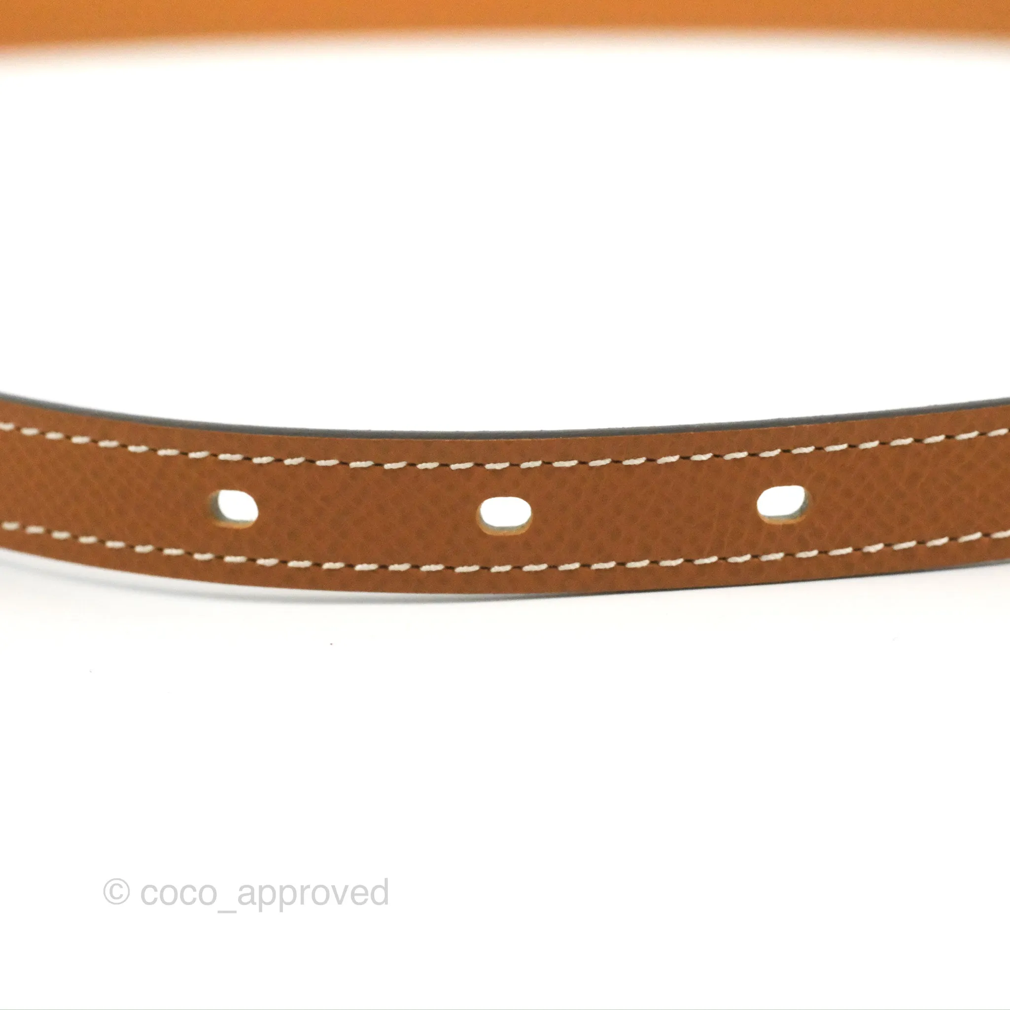 Hermes Pop H 15 Belt Epsom Gold Gold Hardware