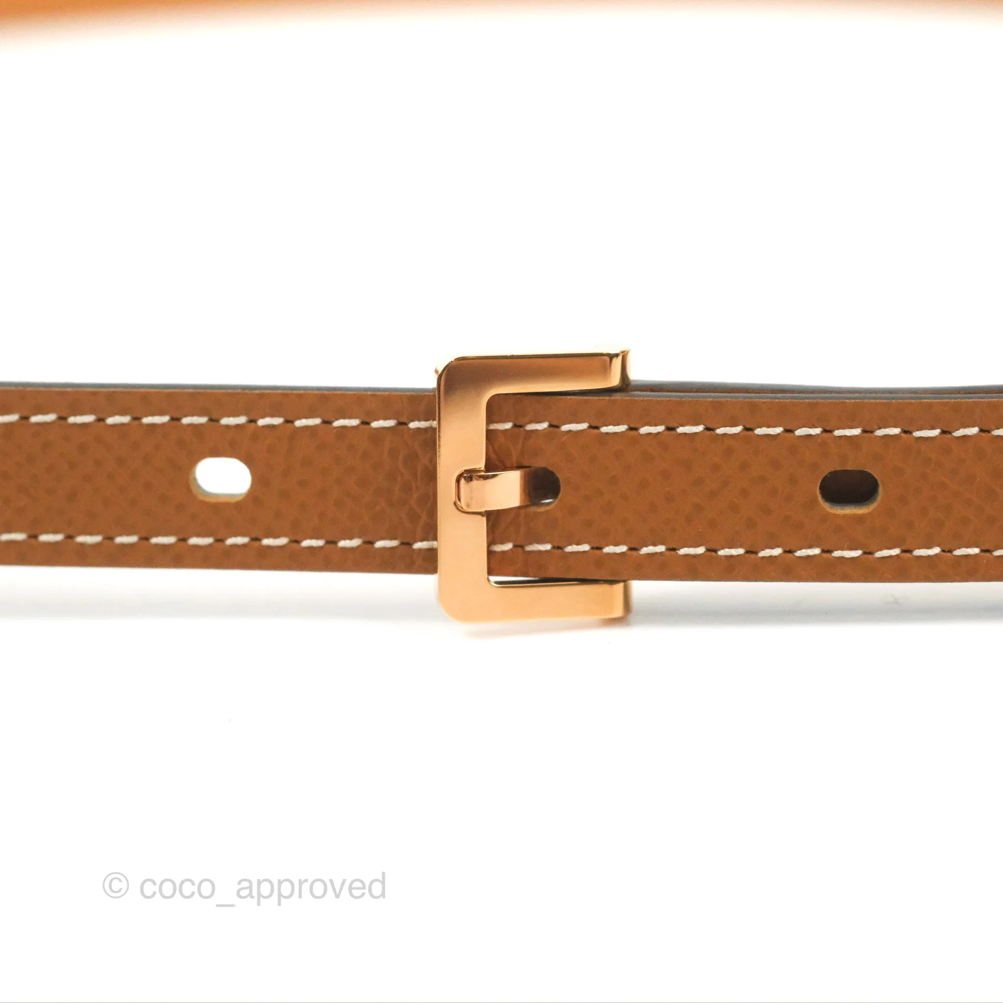 Hermes Pop H 15 Belt Epsom Gold Gold Hardware