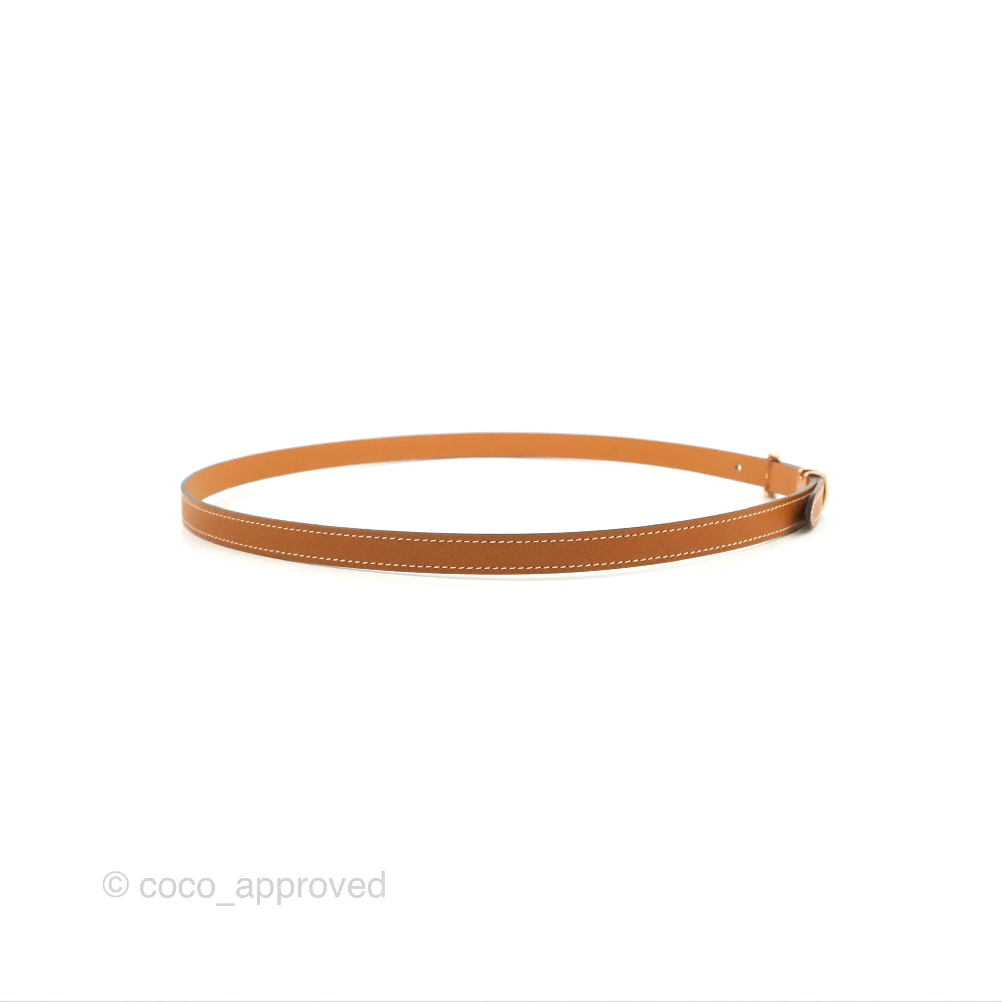 Hermes Pop H 15 Belt Epsom Gold Gold Hardware