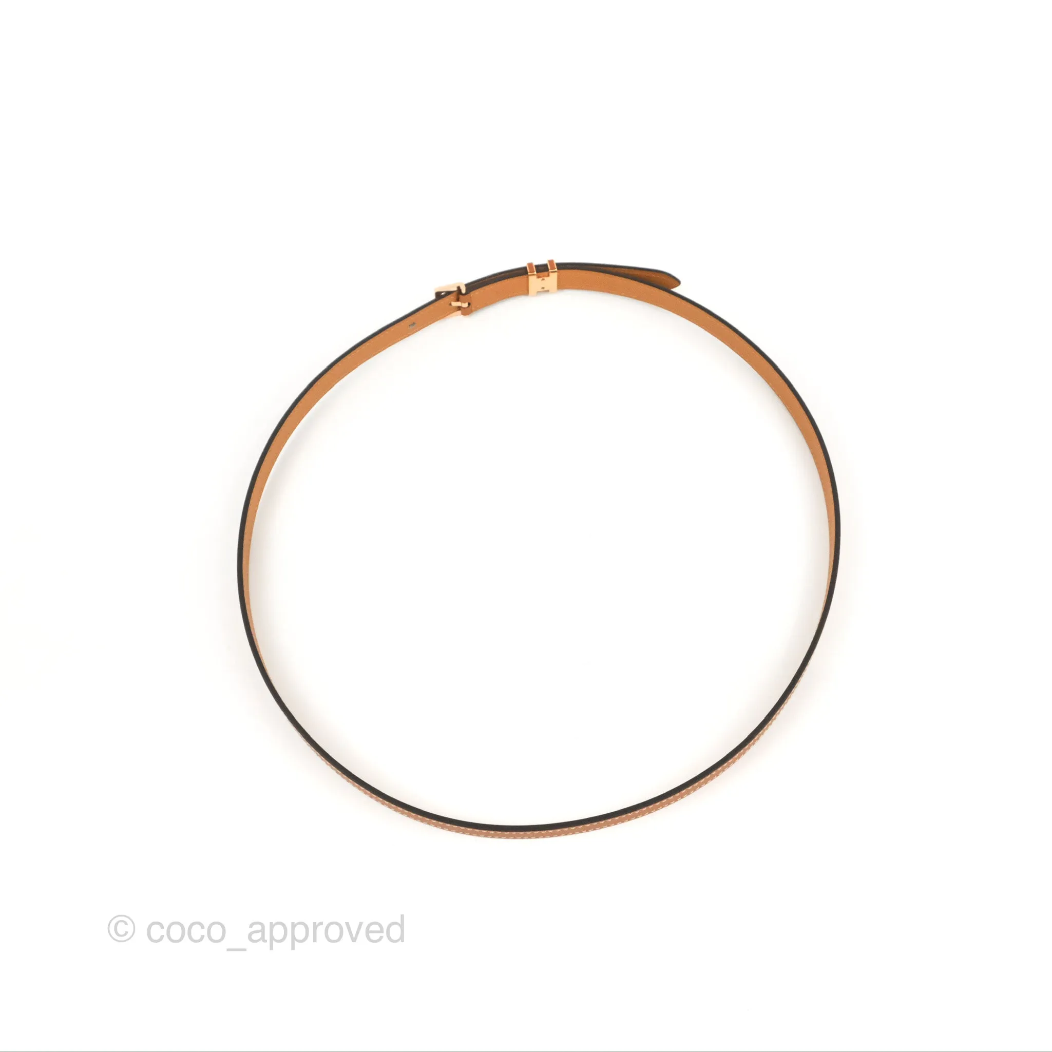 Hermes Pop H 15 Belt Epsom Gold Gold Hardware