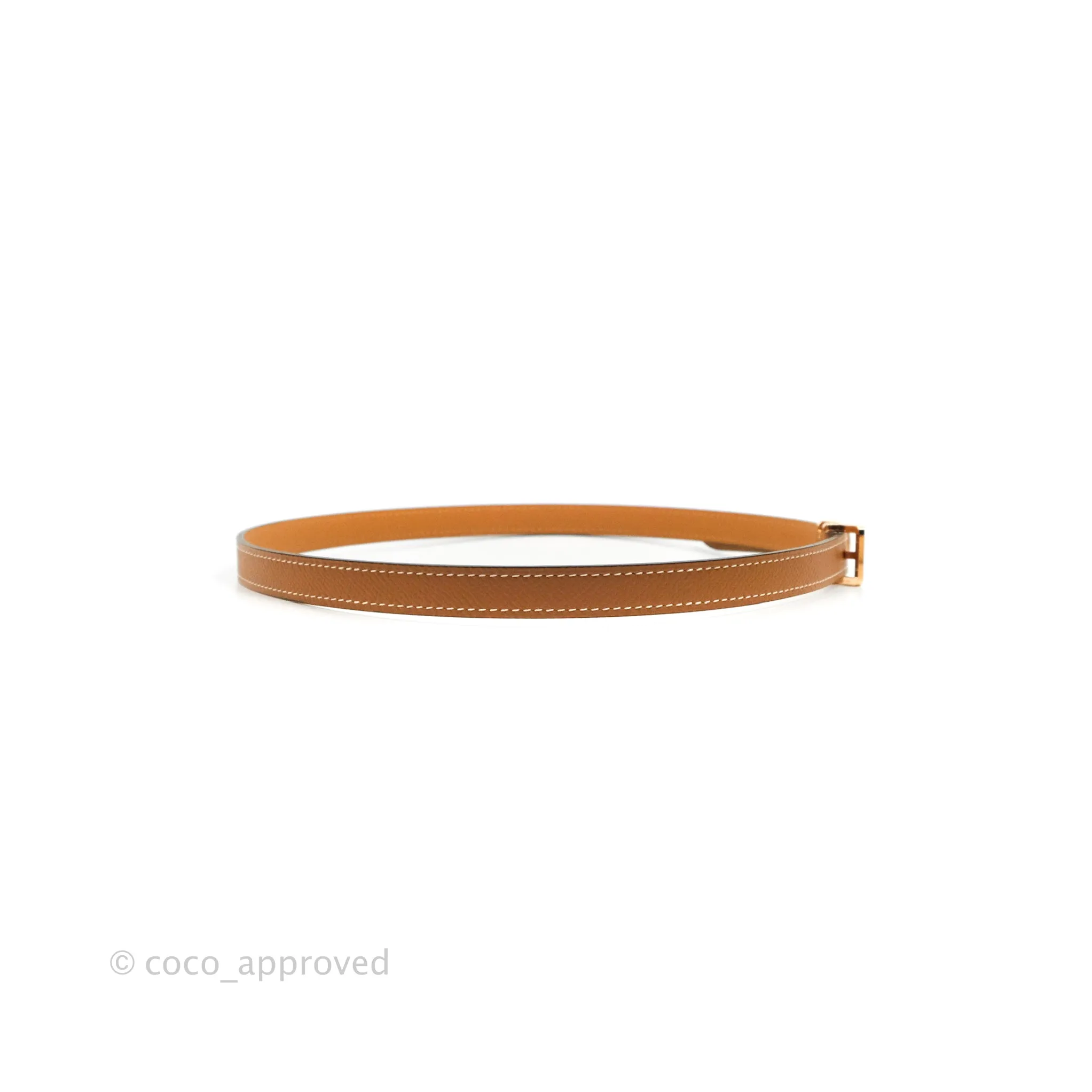 Hermes Pop H 15 Belt Epsom Gold Gold Hardware