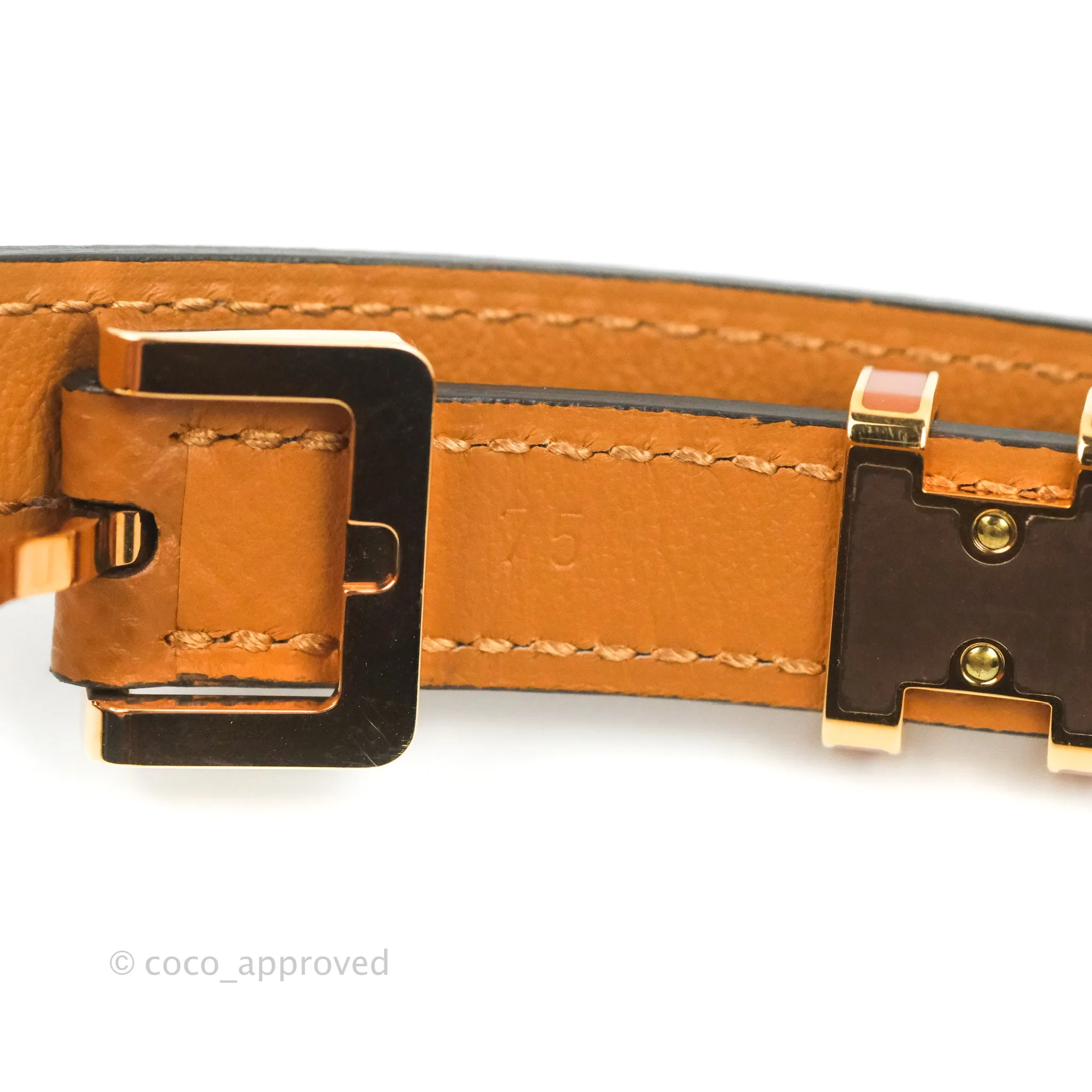 Hermes Pop H 15 Belt Epsom Gold Gold Hardware