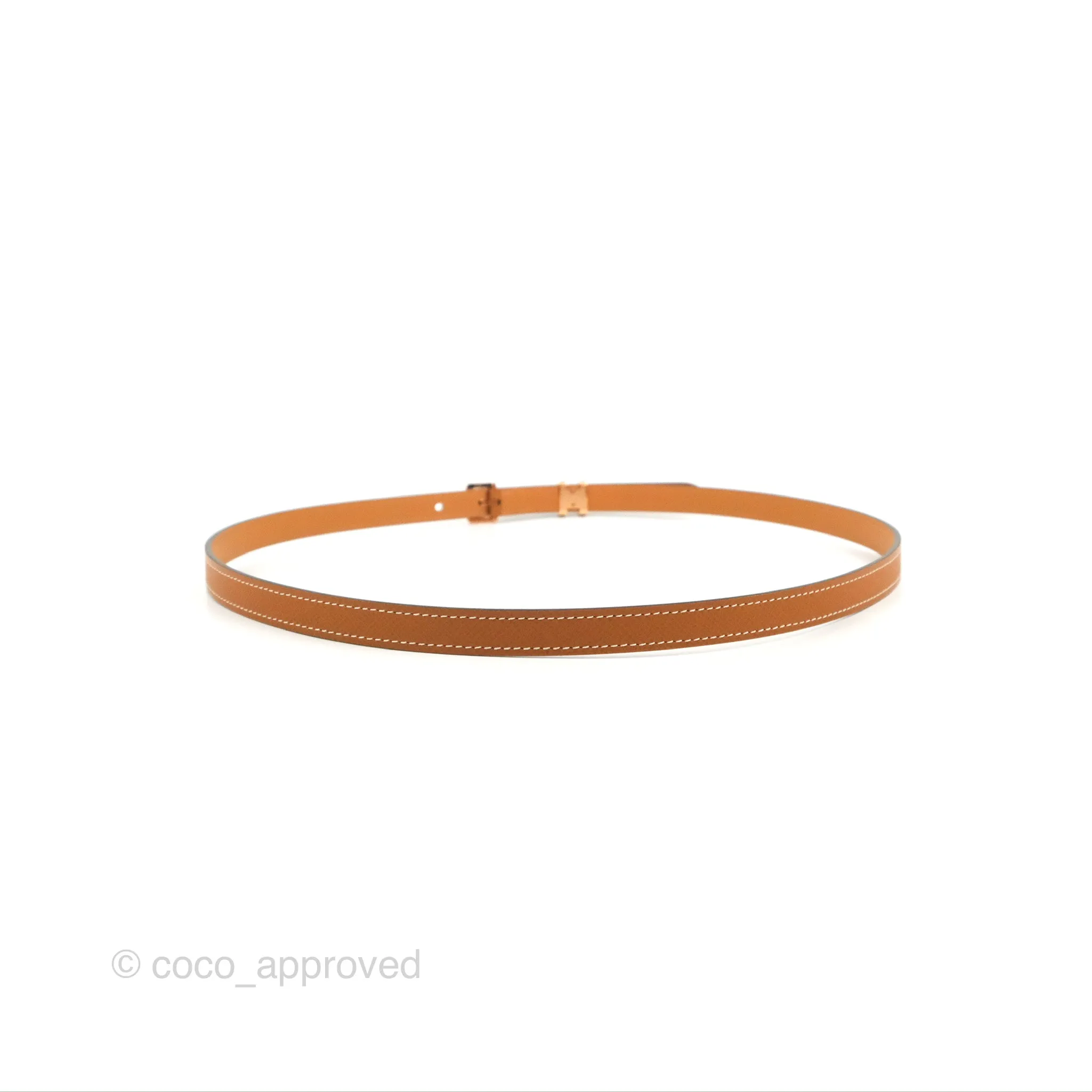 Hermes Pop H 15 Belt Epsom Gold Gold Hardware