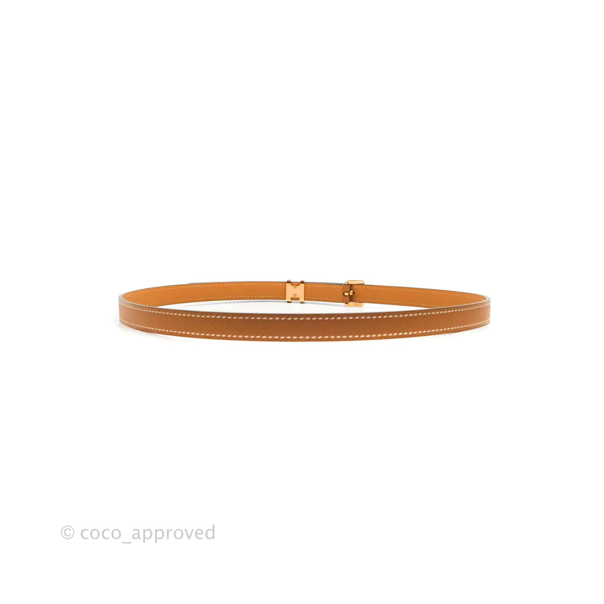 Hermes Pop H 15 Belt Epsom Gold Gold Hardware