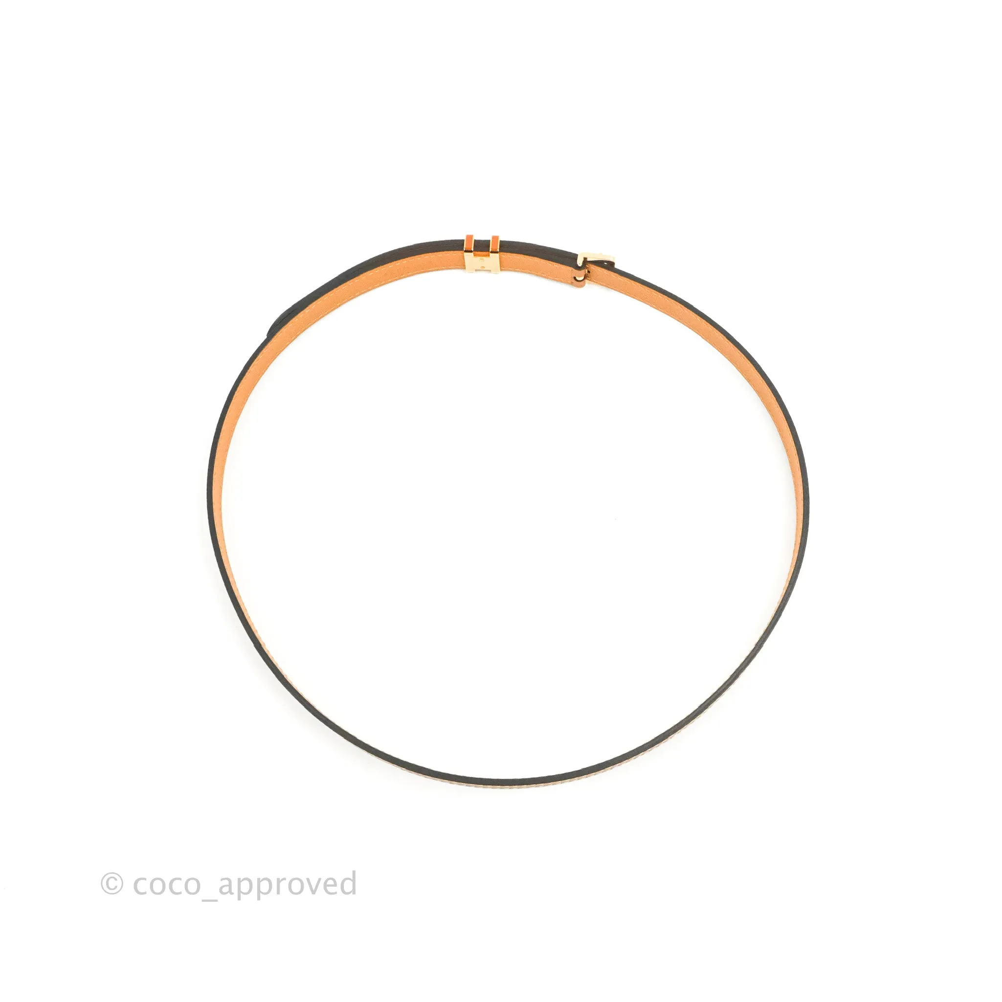 Hermes Pop H 15 Belt Epsom Gold Gold Hardware
