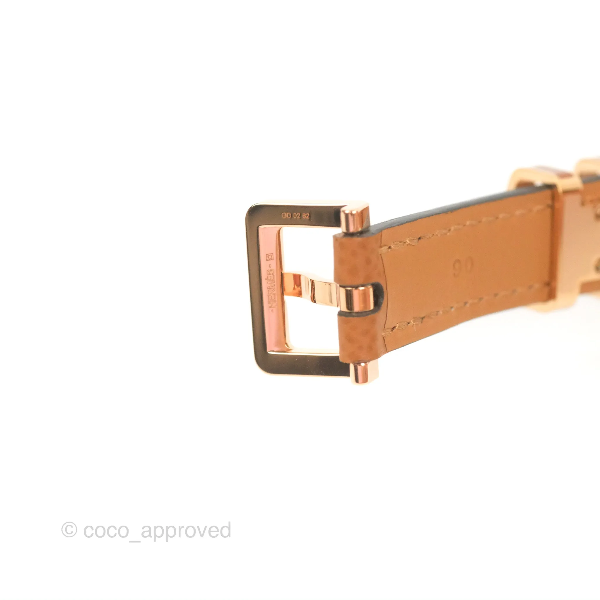 Hermes Pop H 15 Belt Epsom Gold Gold Hardware