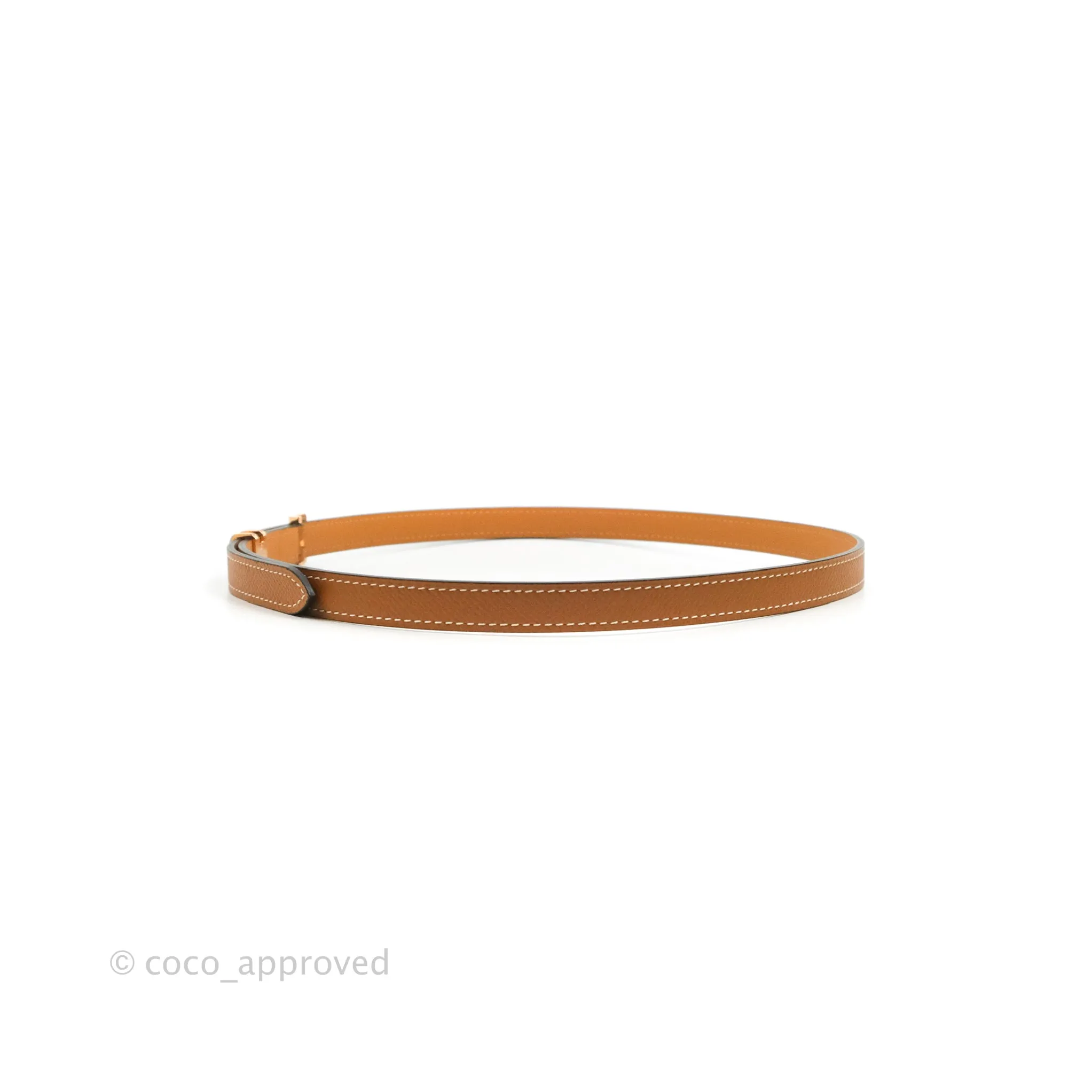 Hermes Pop H 15 Belt Epsom Gold Gold Hardware