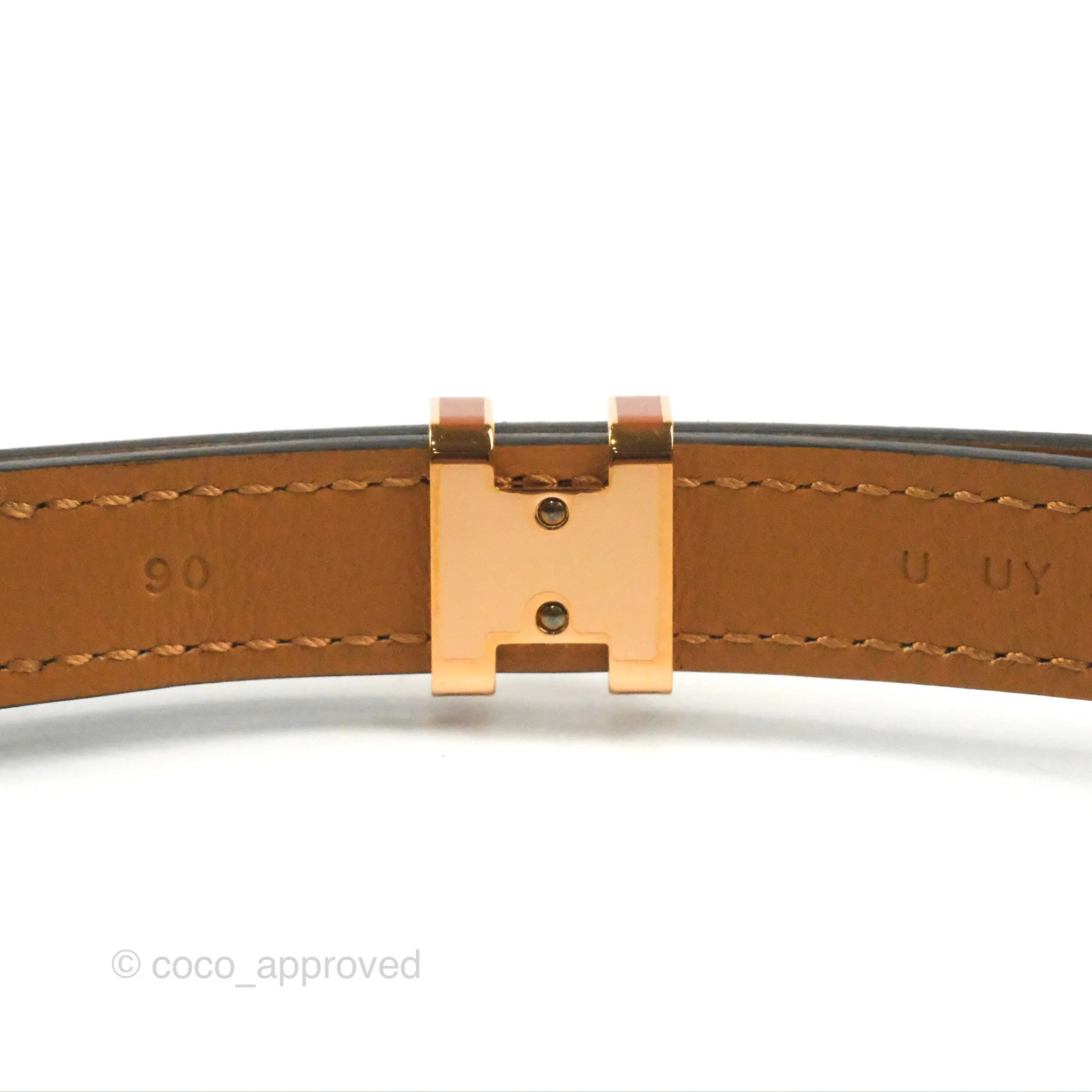 Hermes Pop H 15 Belt Epsom Gold Gold Hardware