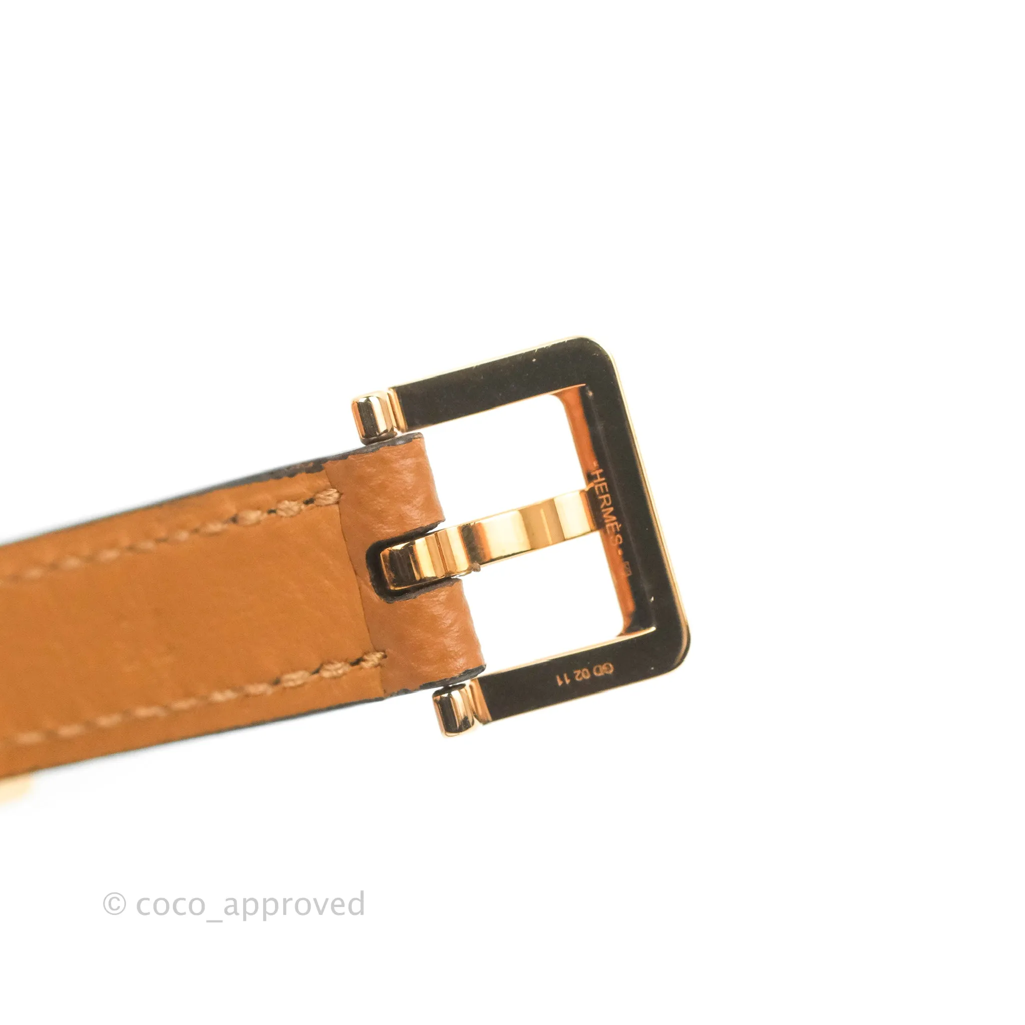 Hermes Pop H 15 Belt Epsom Gold Gold Hardware