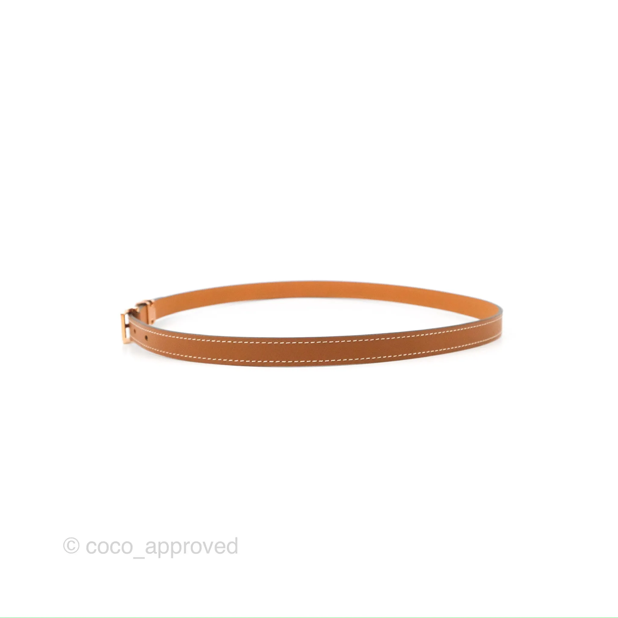 Hermes Pop H 15 Belt Gold Epsom Rose Gold Hardware